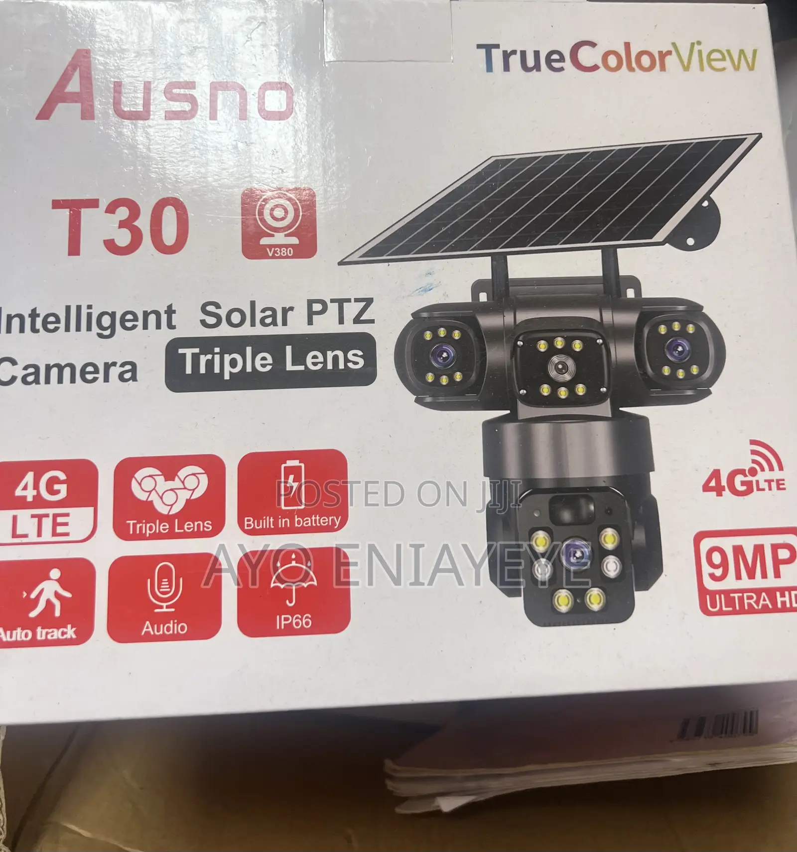 Solar CCTV Camera in Abuja With 3lens