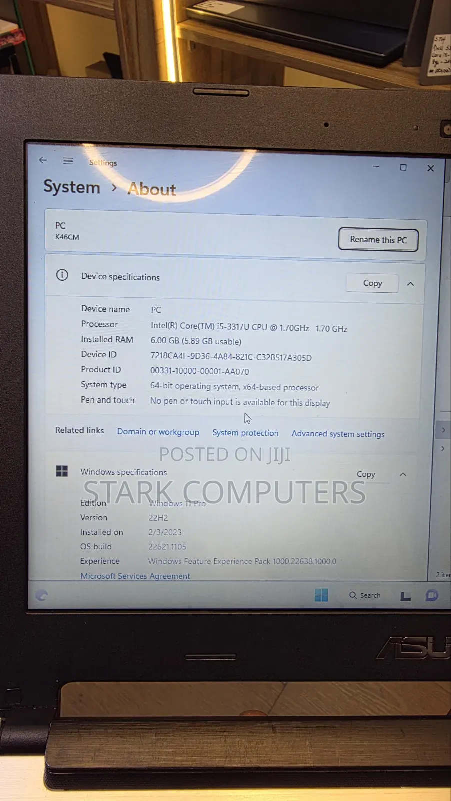 Laptop Asus K46CM 6GB Intel Core i5 HDD 500GB