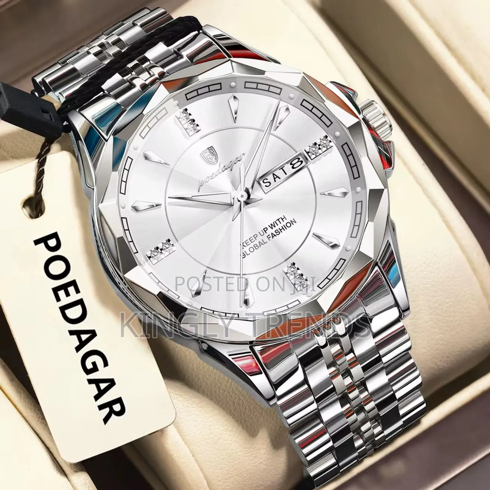 Poedagar Luxury Chain Waterproof Wristwatch