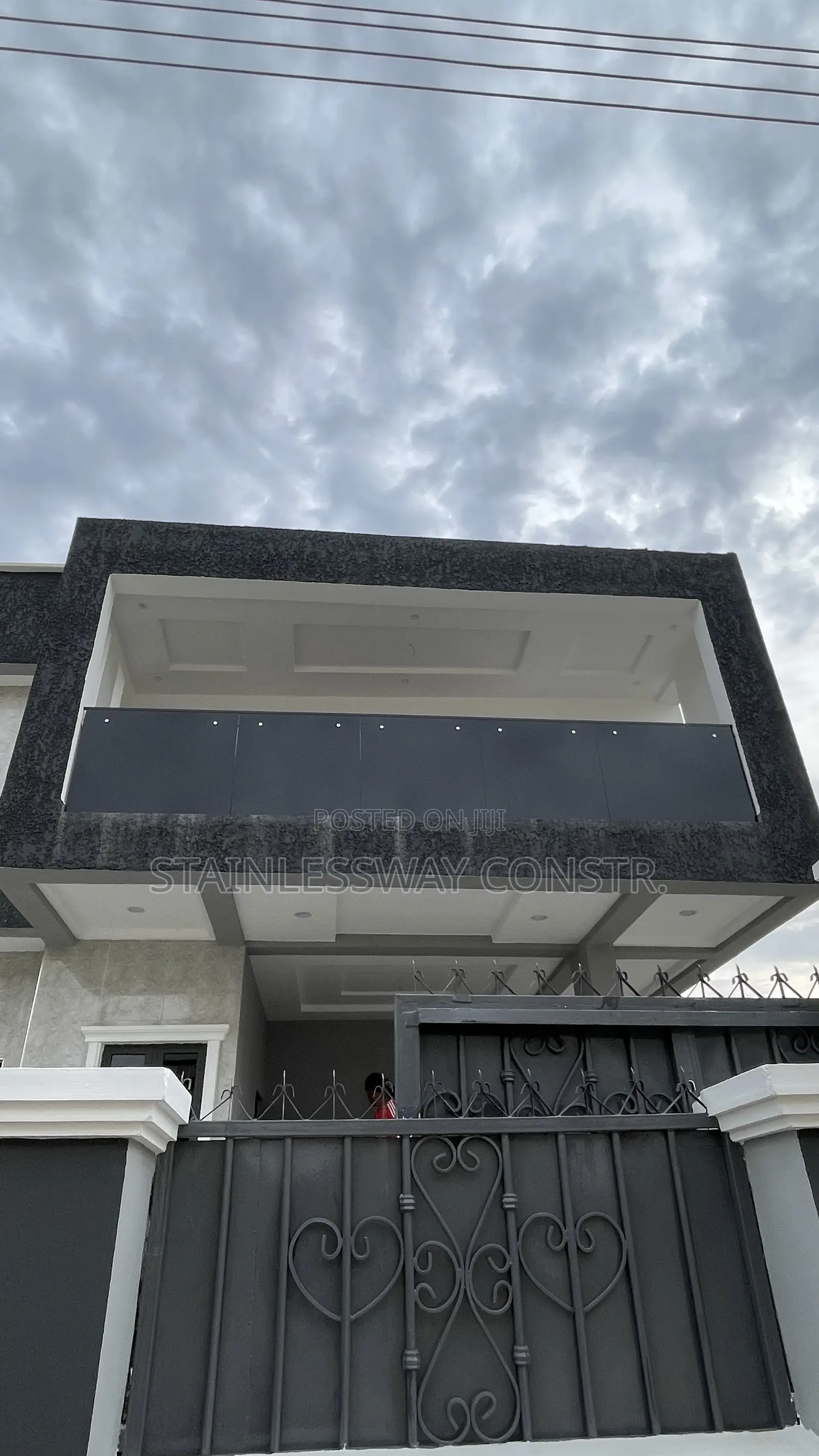 Dark Grey Glass Balcony Patio