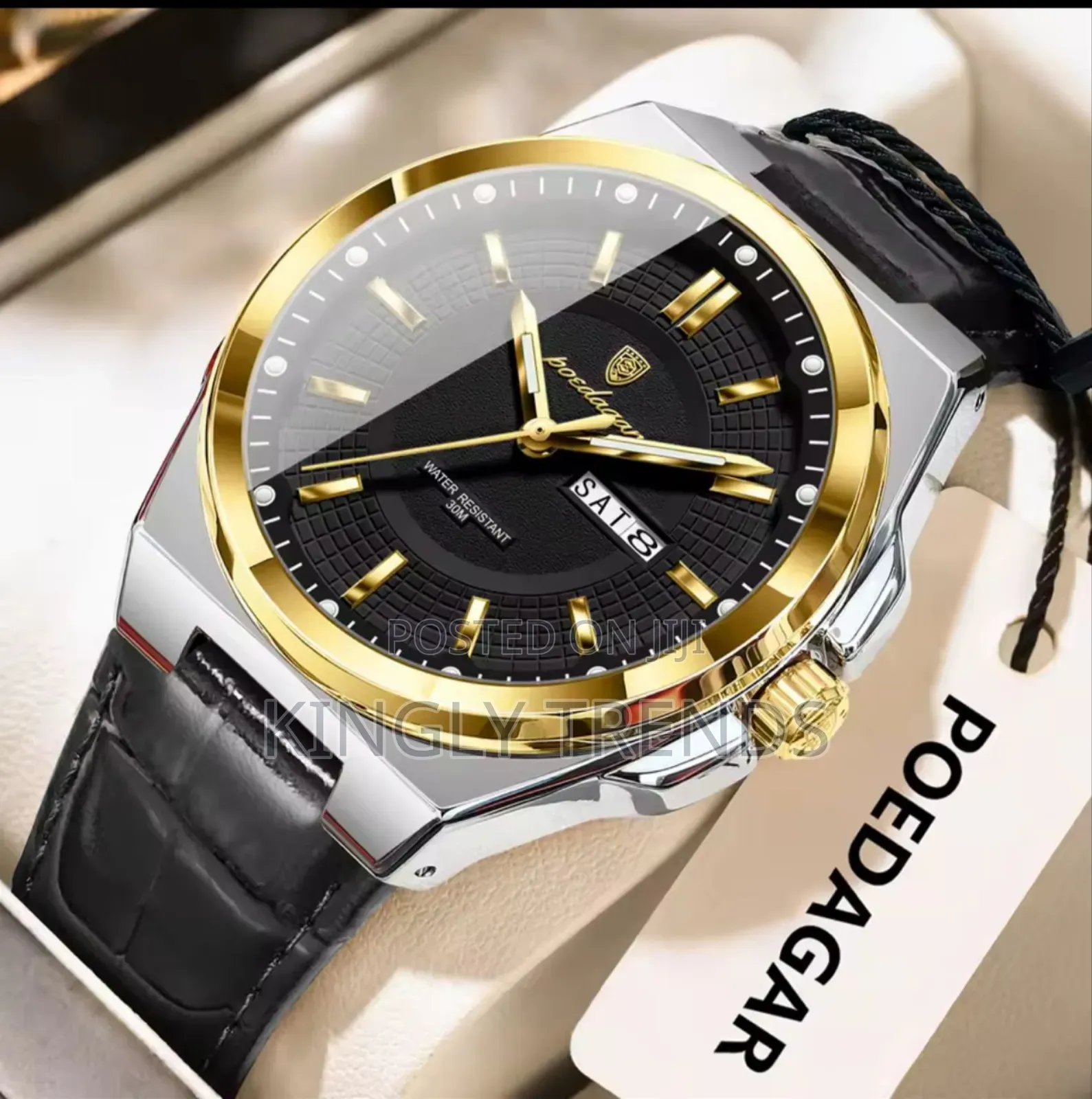 High Quality Poedagar Leather Wristwatch