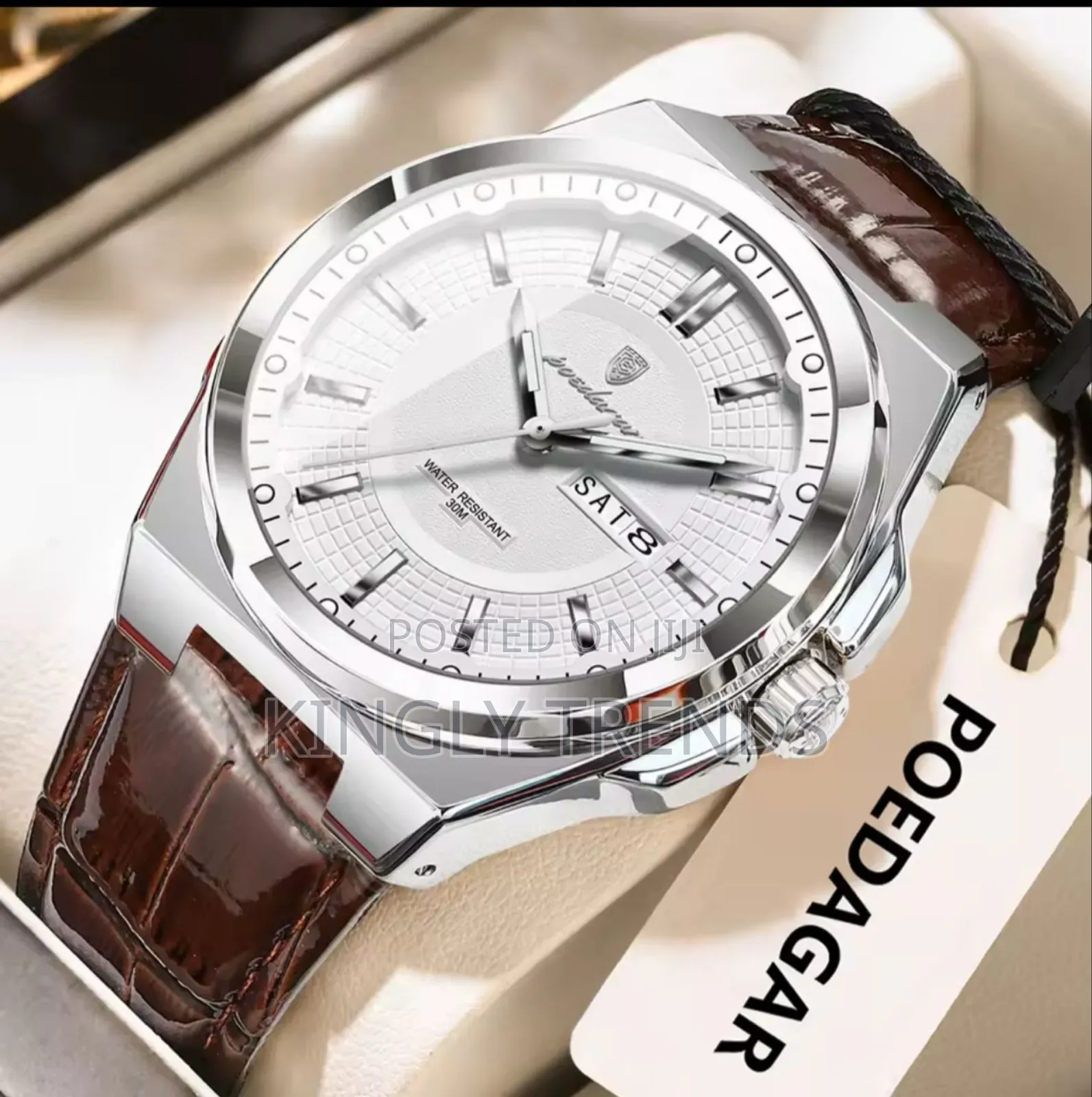 High Quality Poedagar Leather Wristwatch