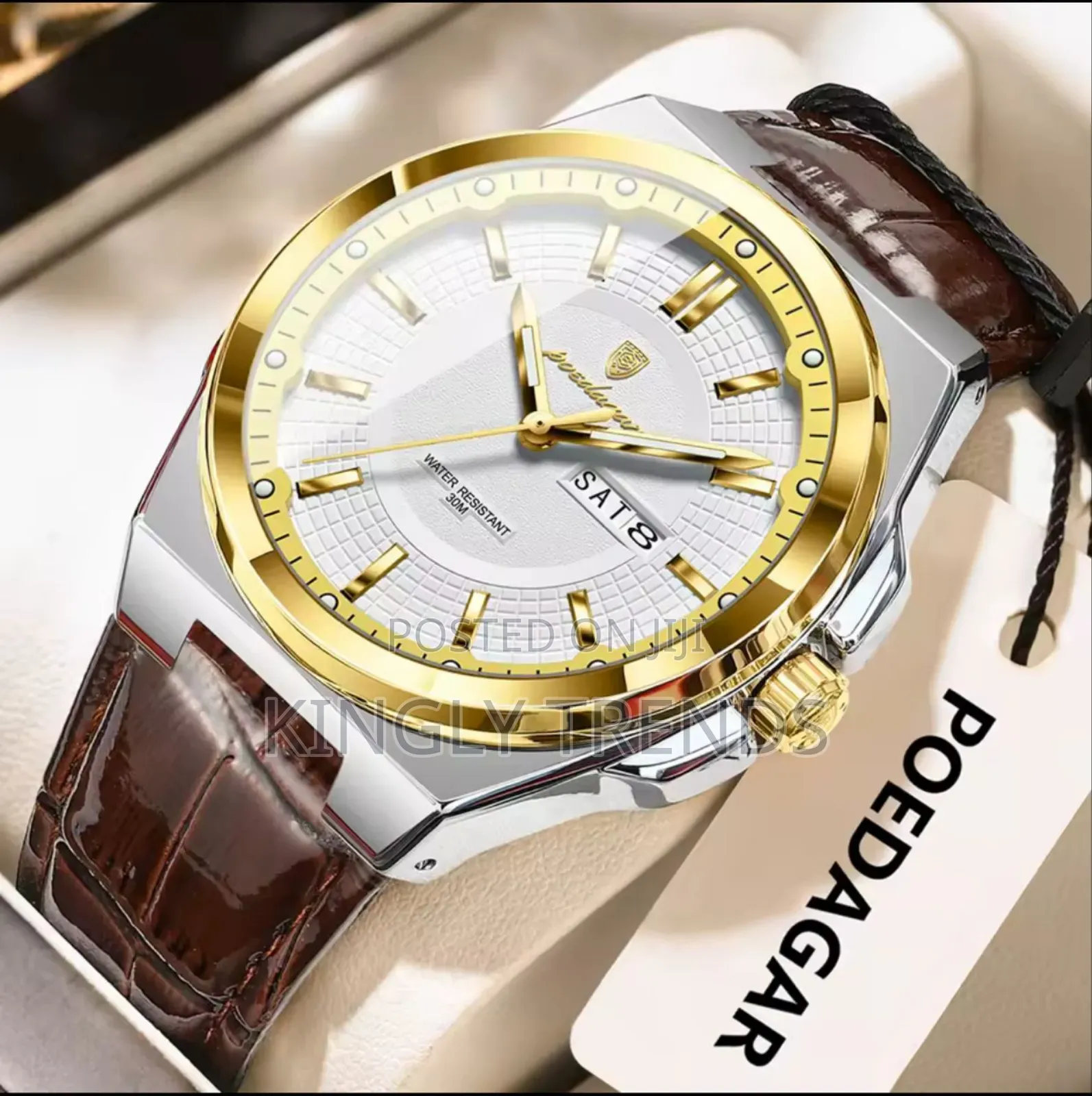High Quality Poedagar Leather Wristwatch
