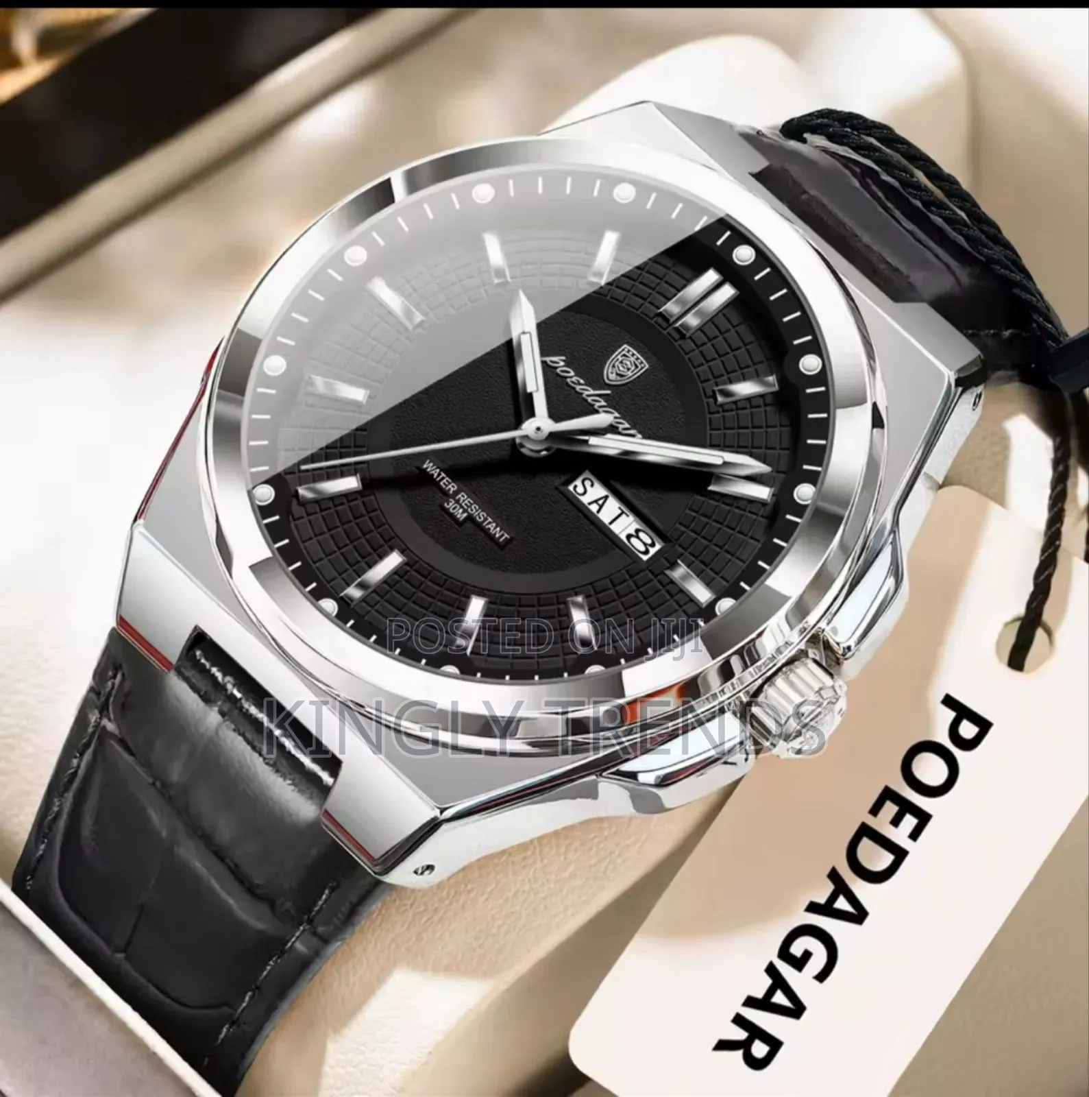 High Quality Poedagar Leather Wristwatch
