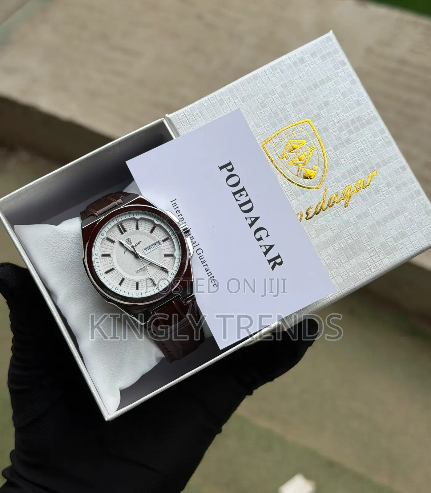 High Quality Poedagar Leather Wristwatch