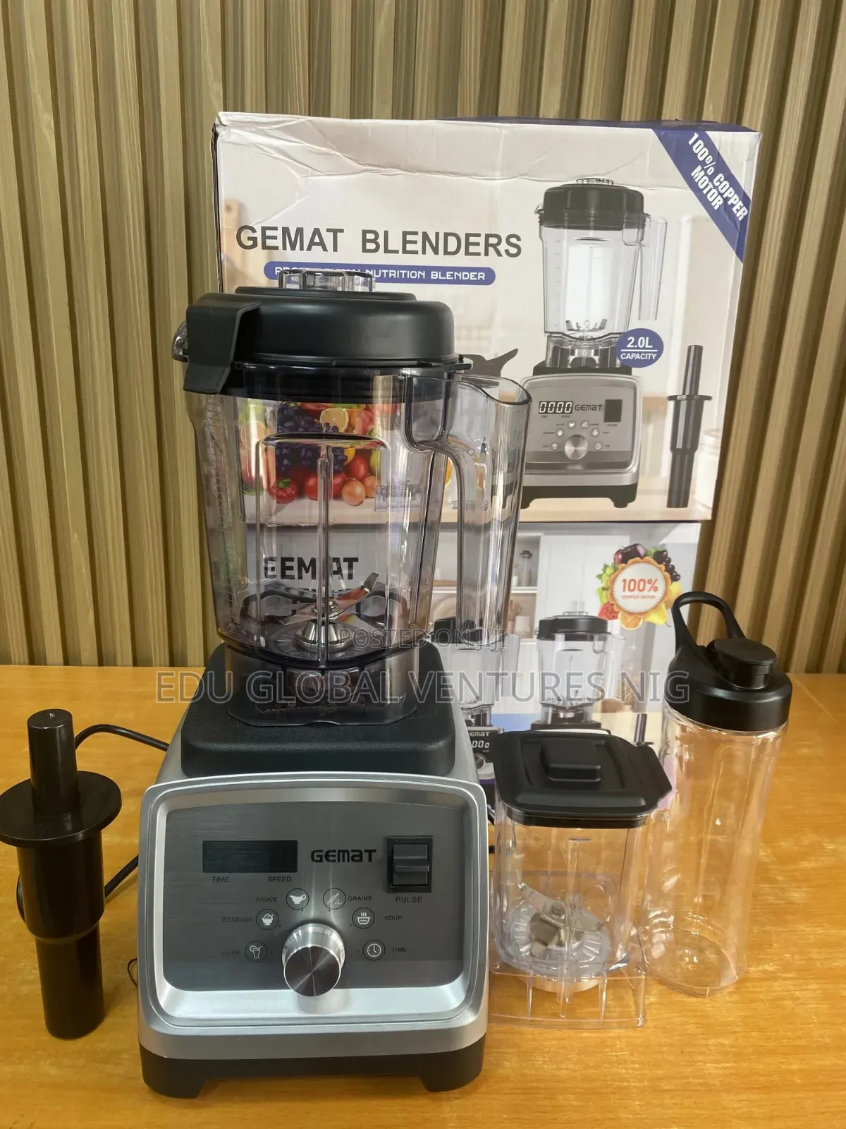 Gemat 3 in 1 Digital Commercial Blender 3000watts.