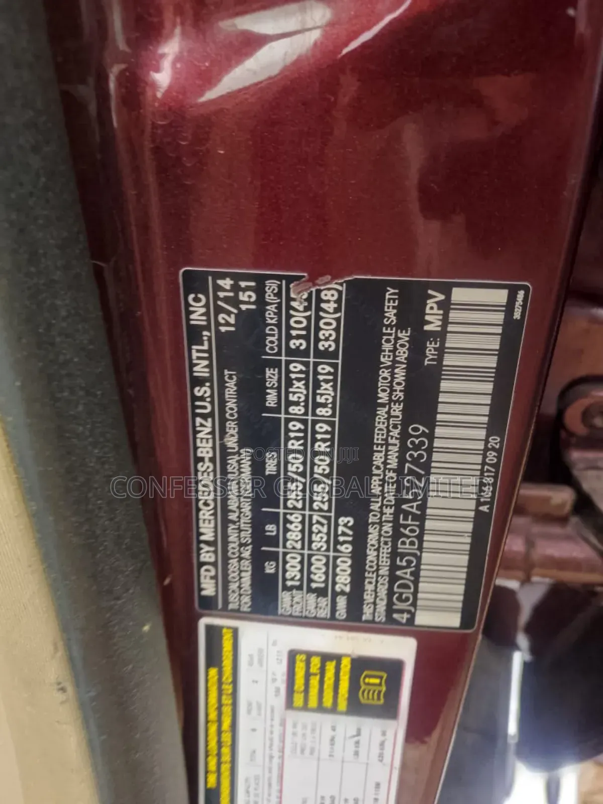 Mercedes-Benz M Class 2015 Red