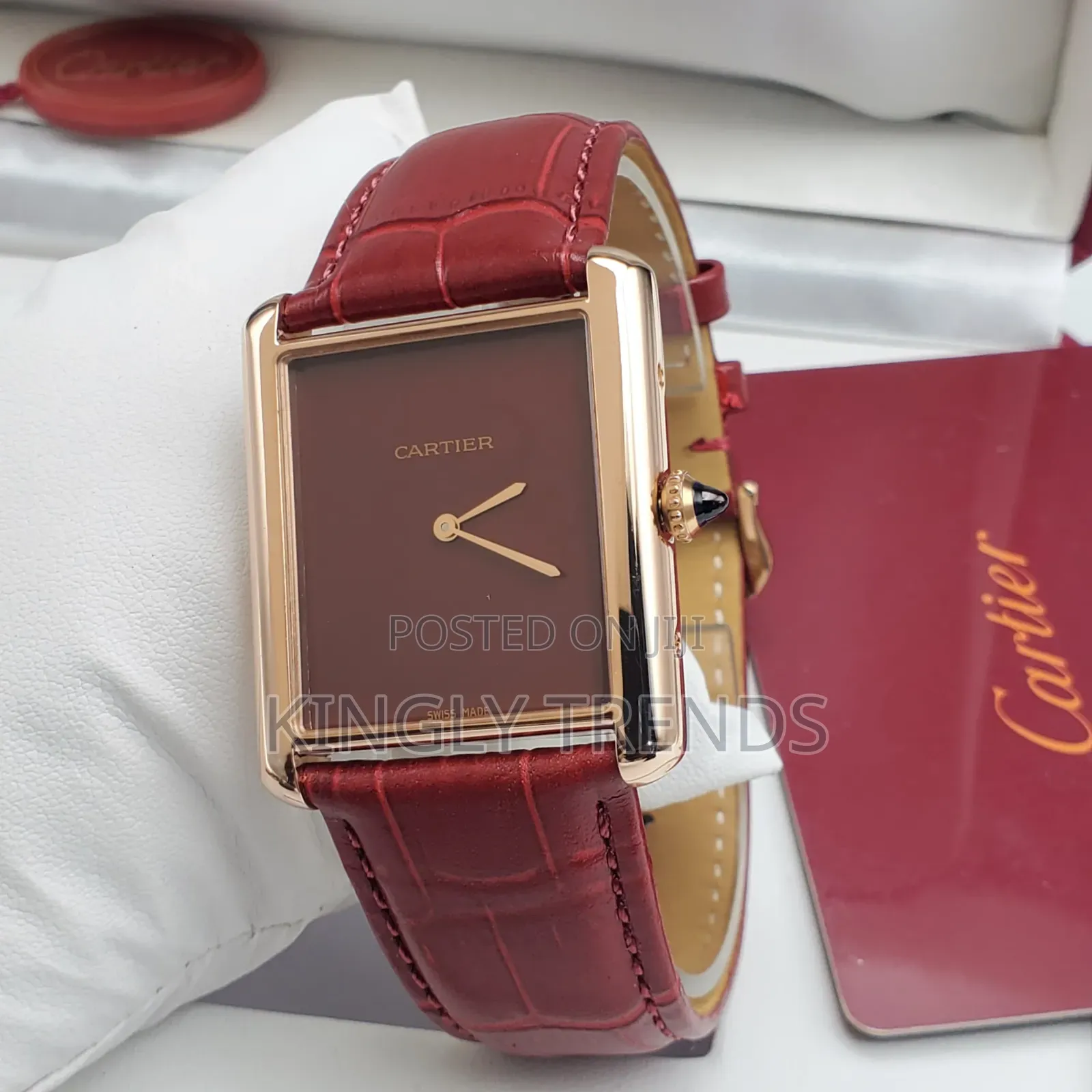 Cartier Tank Leather Wristwatch