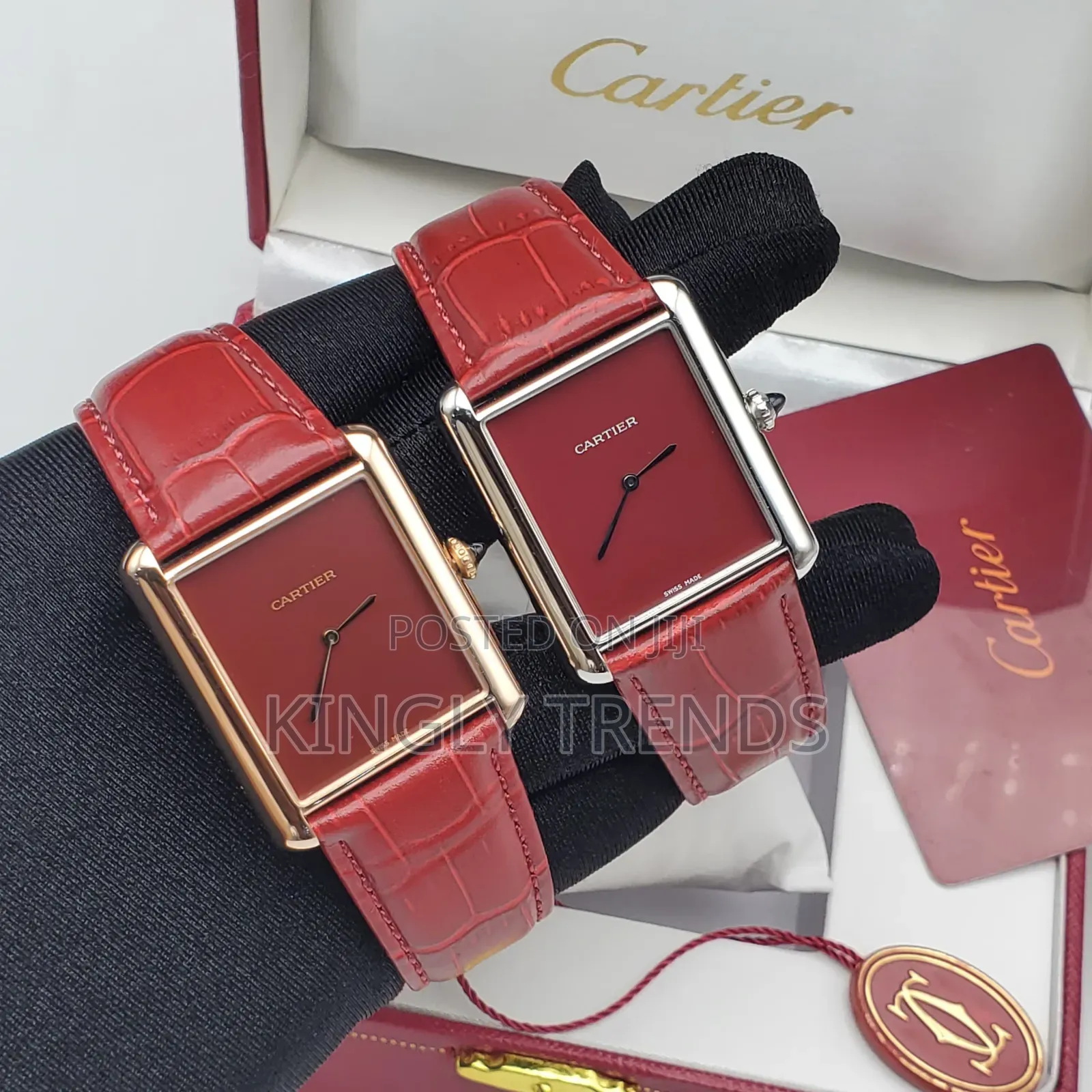 Cartier Tank Leather Wristwatch