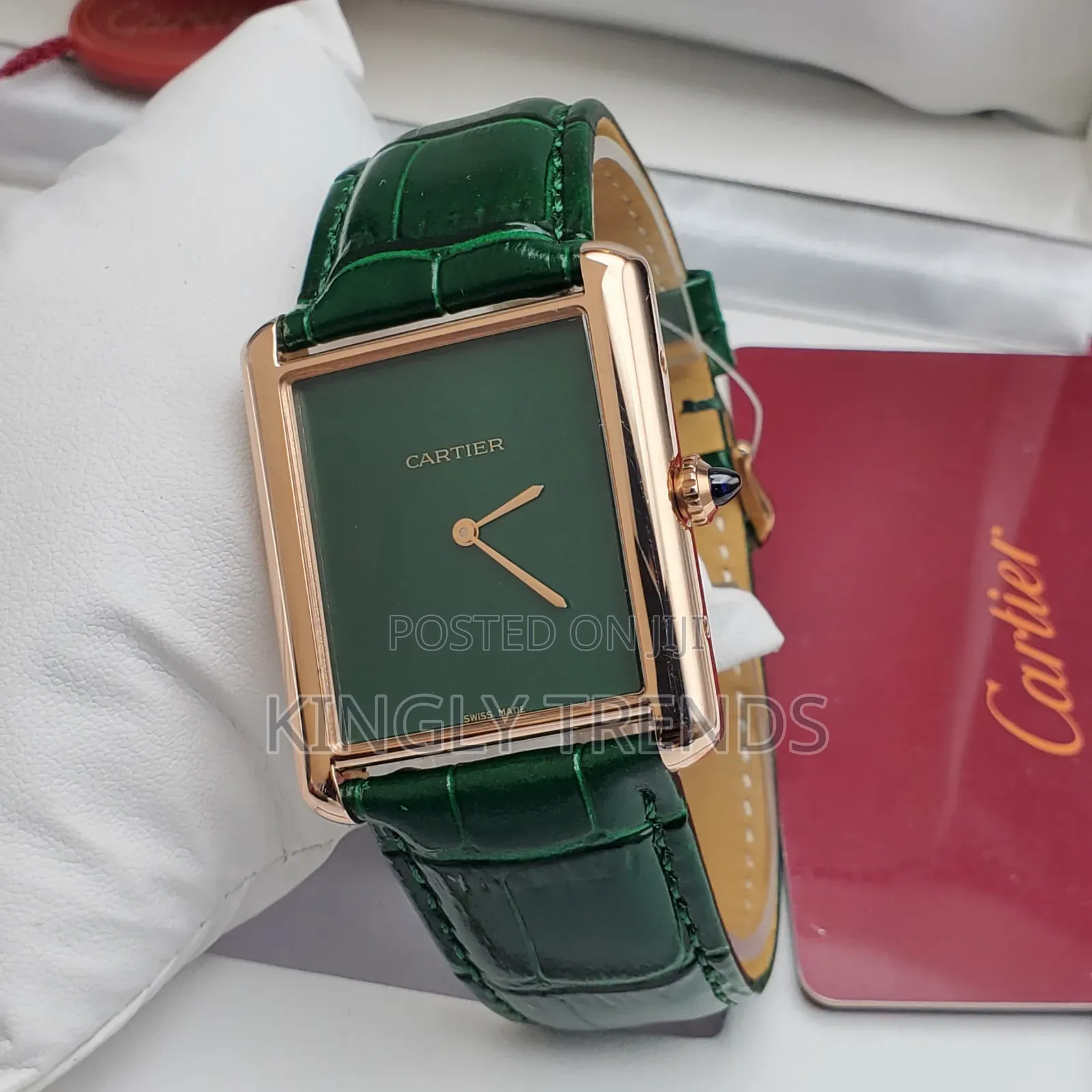Cartier Tank Leather Wristwatch