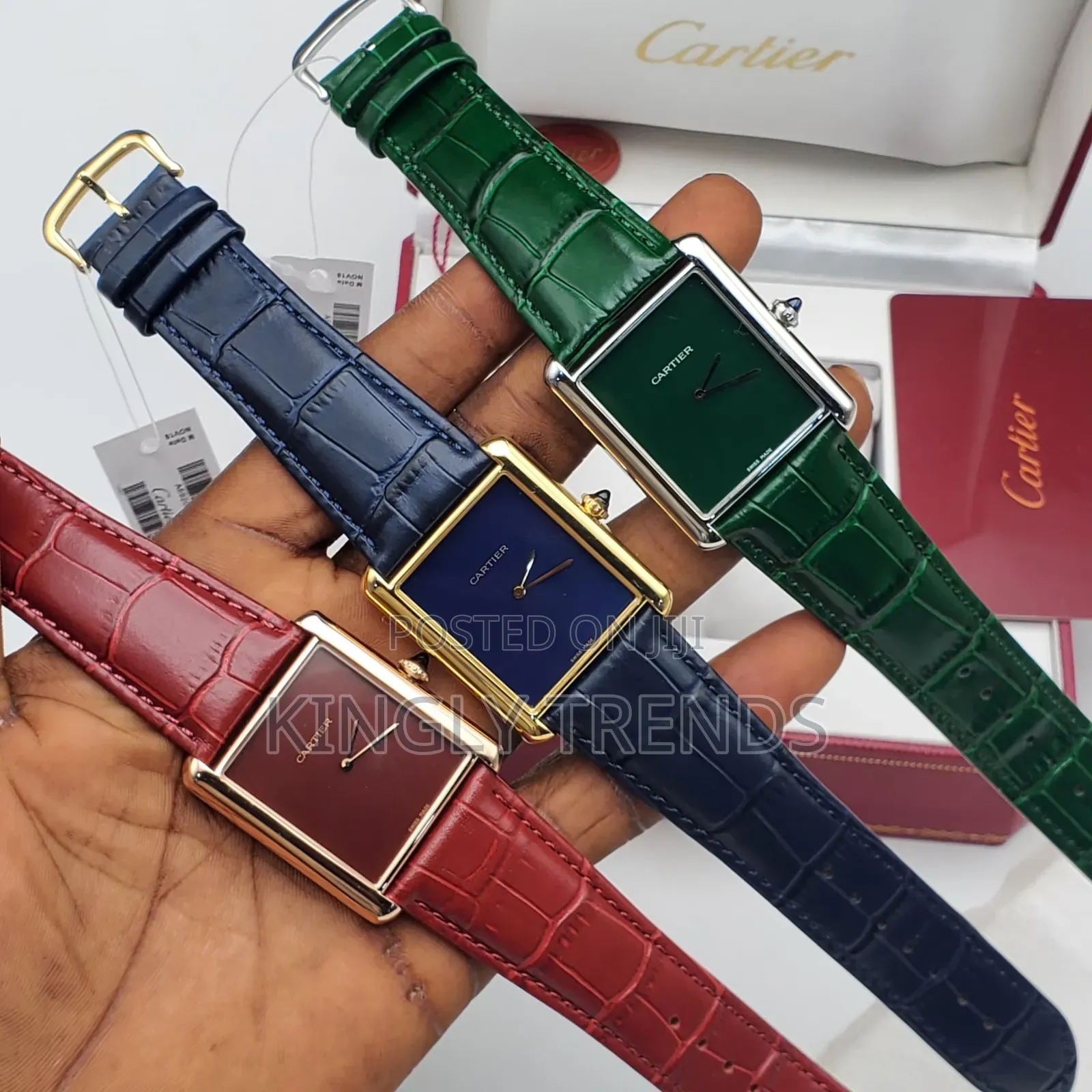 Cartier Tank Leather Wristwatch