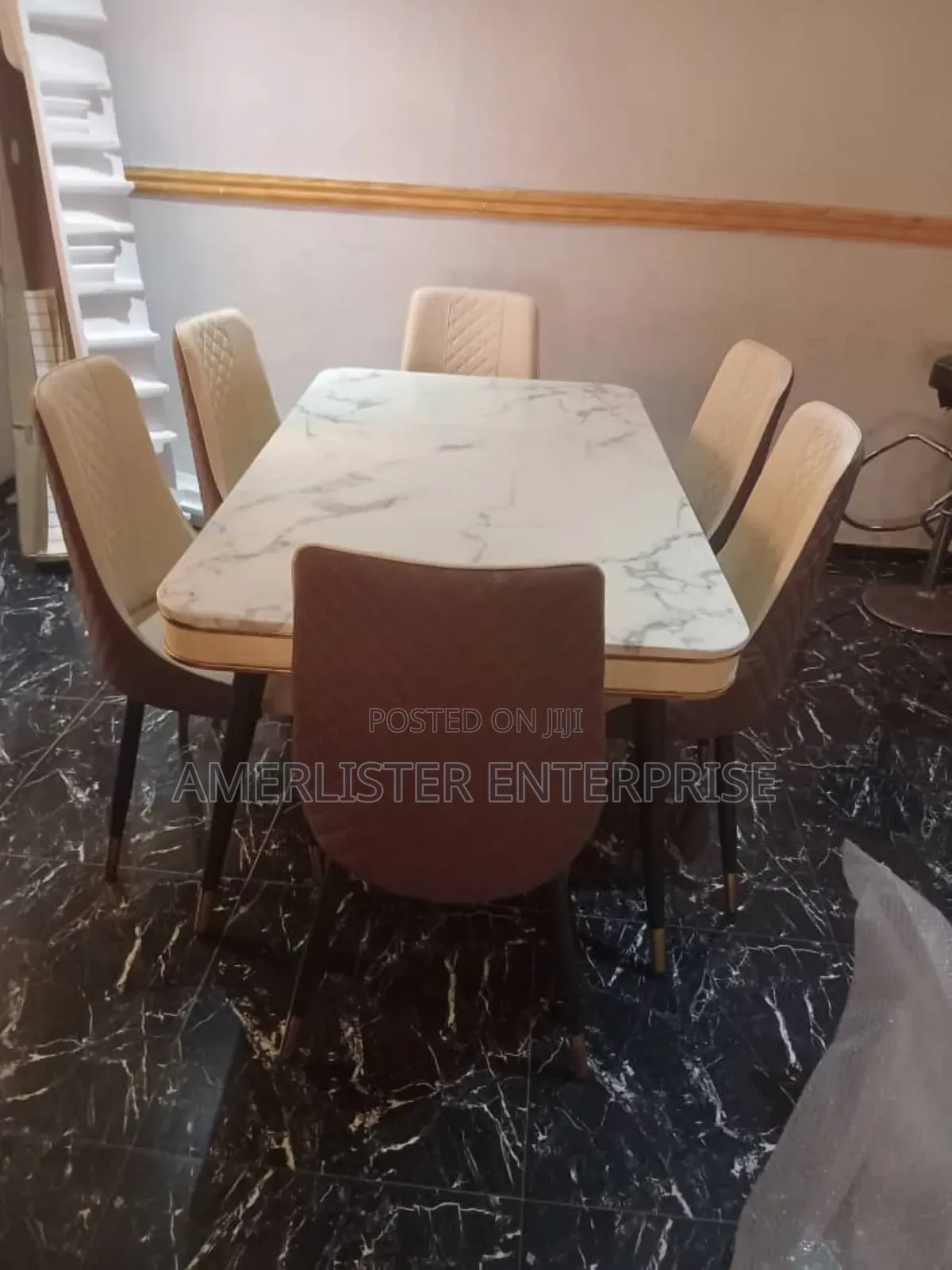 Durable Marble Top Dining Set