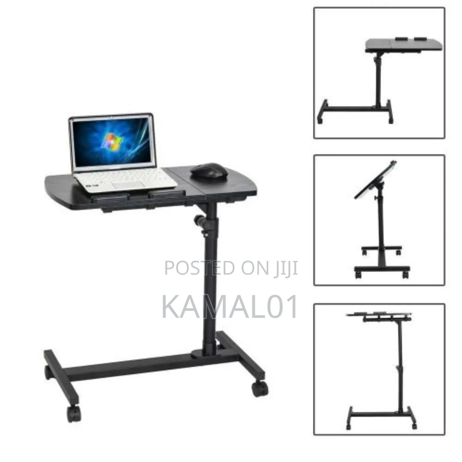 Laptop Rolling Table Height Adjustable Stand Desk