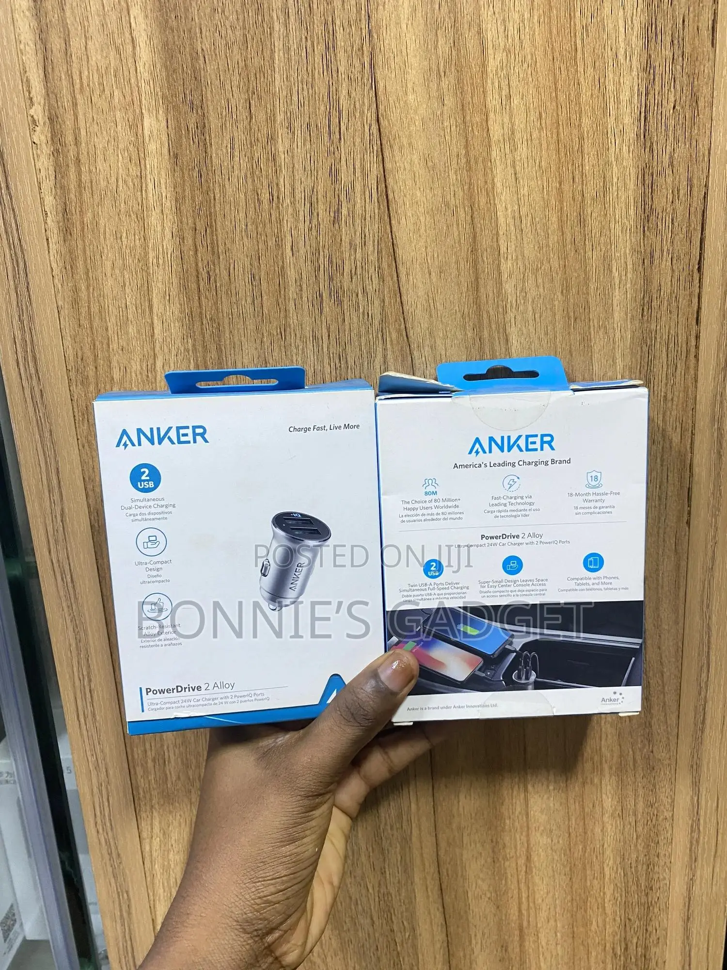 Anker Powerdrive 2 Alloy Car Charger.