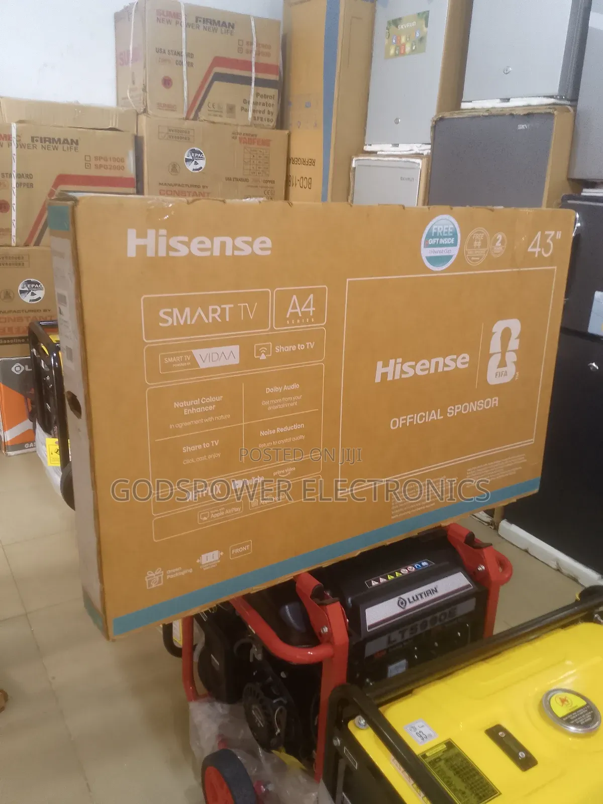 Original Hisense 43 Inches Vidaa Smart Tv With Hanger