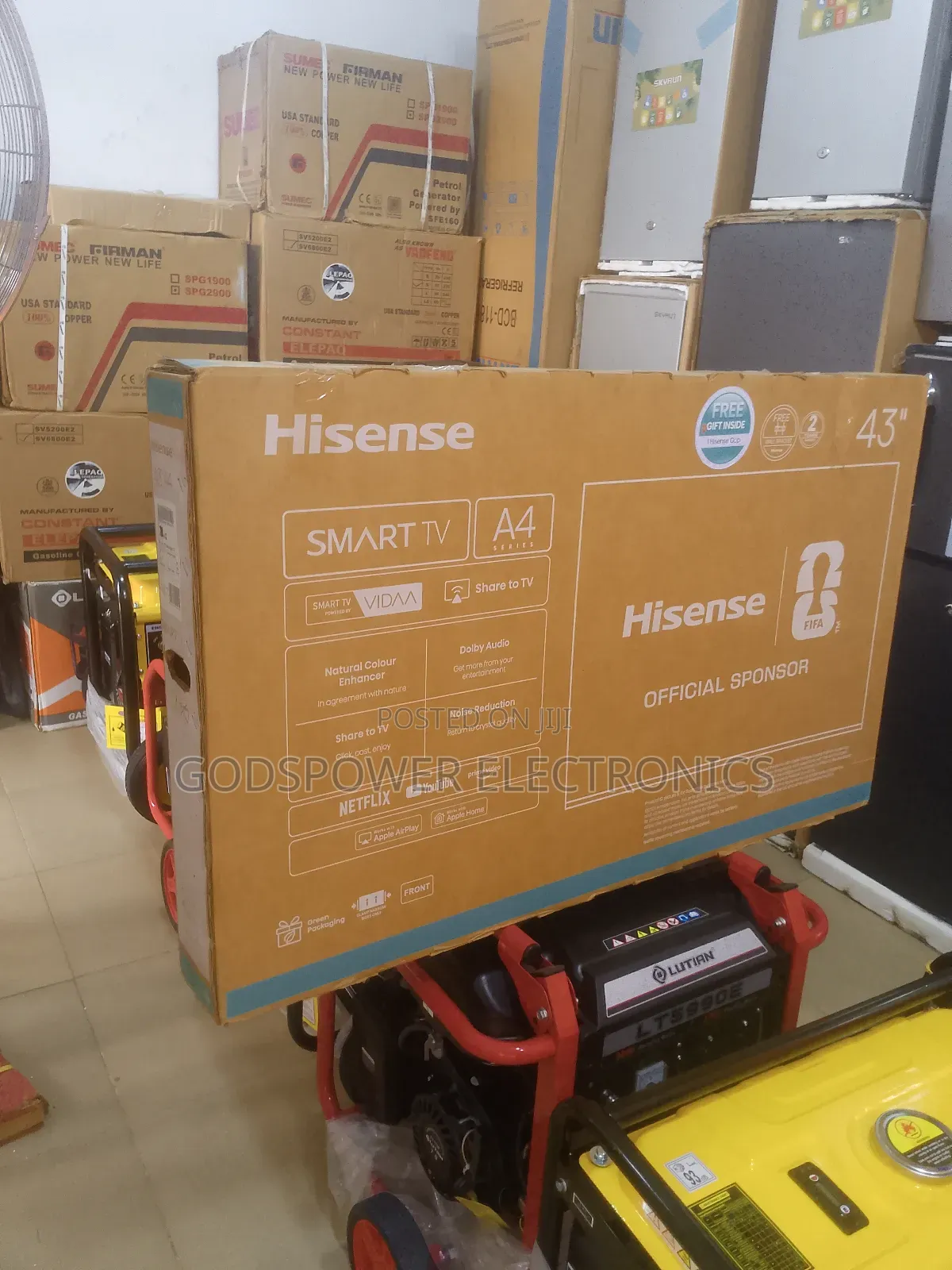 Original Hisense 43 Inches Vidaa Smart Tv With Hanger