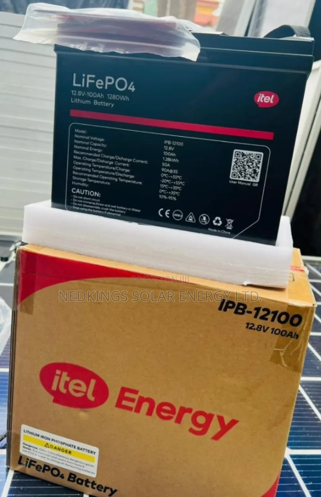 Itel 1.2kwh 12v Lithium Battery (100ah) Lifepo4