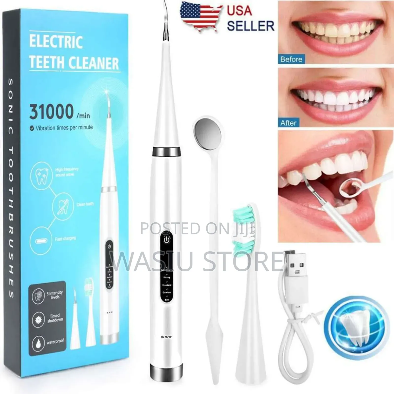 Ultrasonic Tooth Cleaner Electric Plaque Dental Calculus Remover