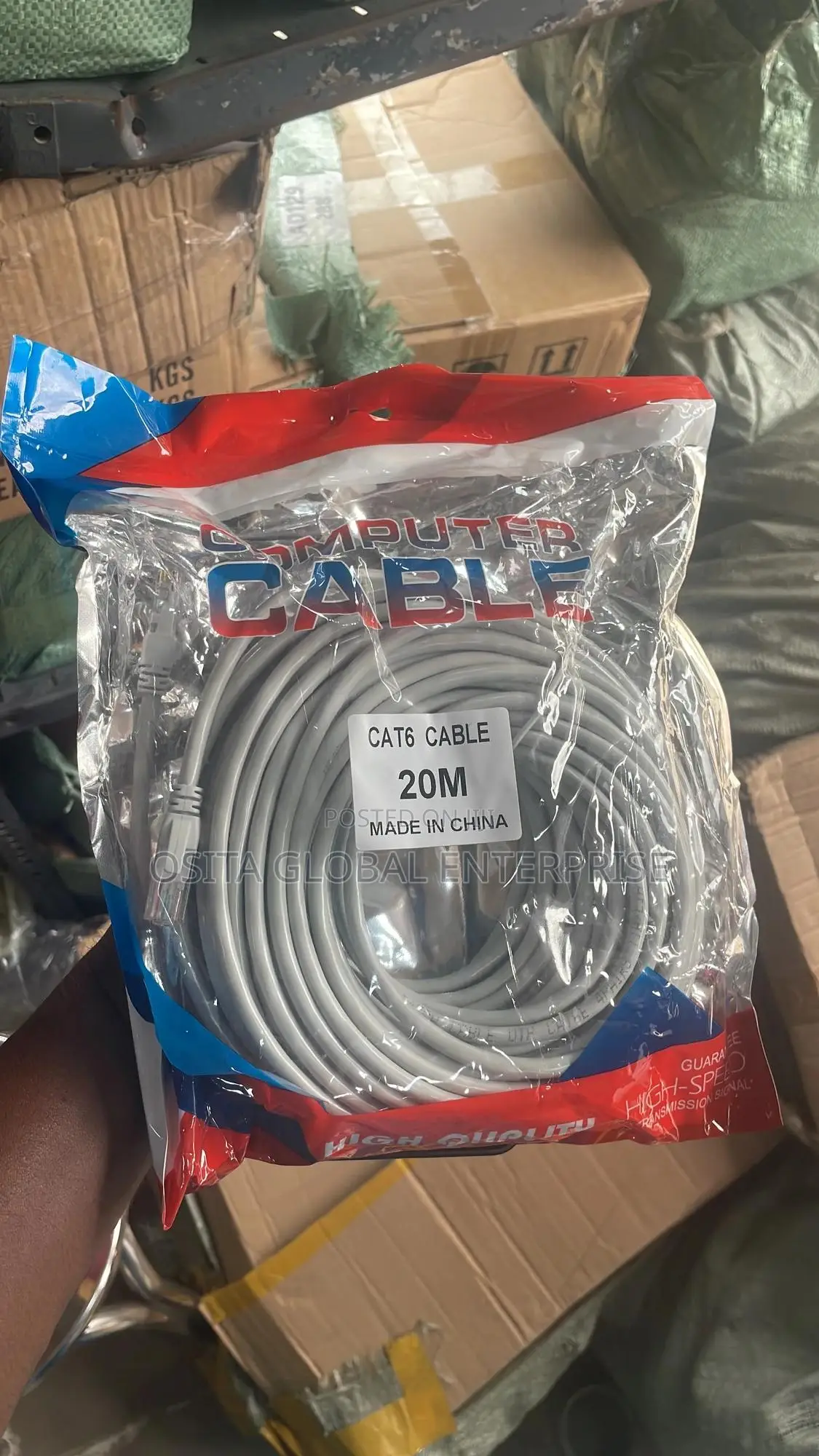 Crimped Lan to Lan Cable Cat6 - 20m