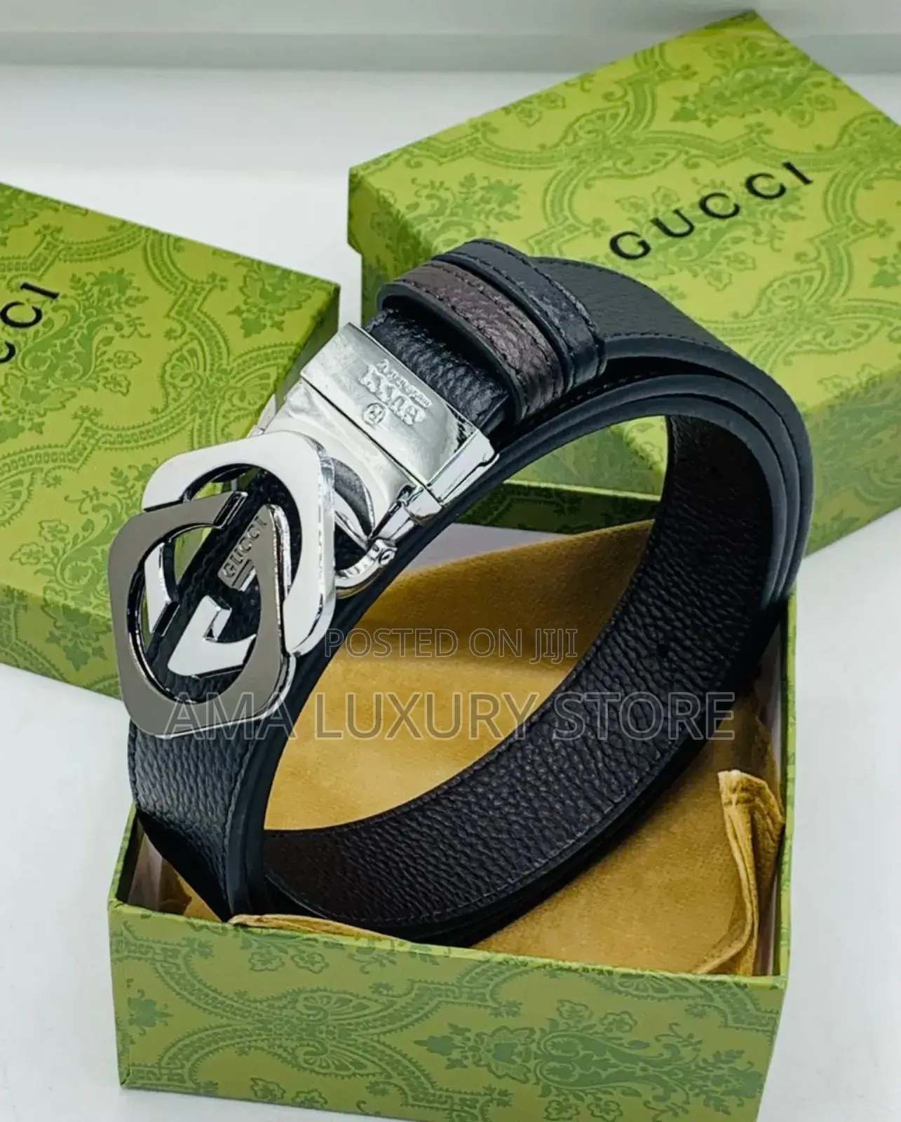 Gucci Genuine Leather Men's Waist Belts