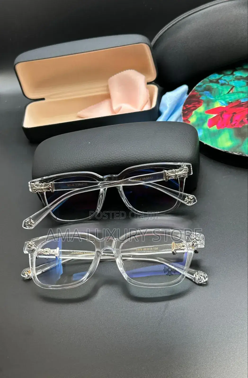 Chrome Heart Quality Transparent Clear Lense Glasses