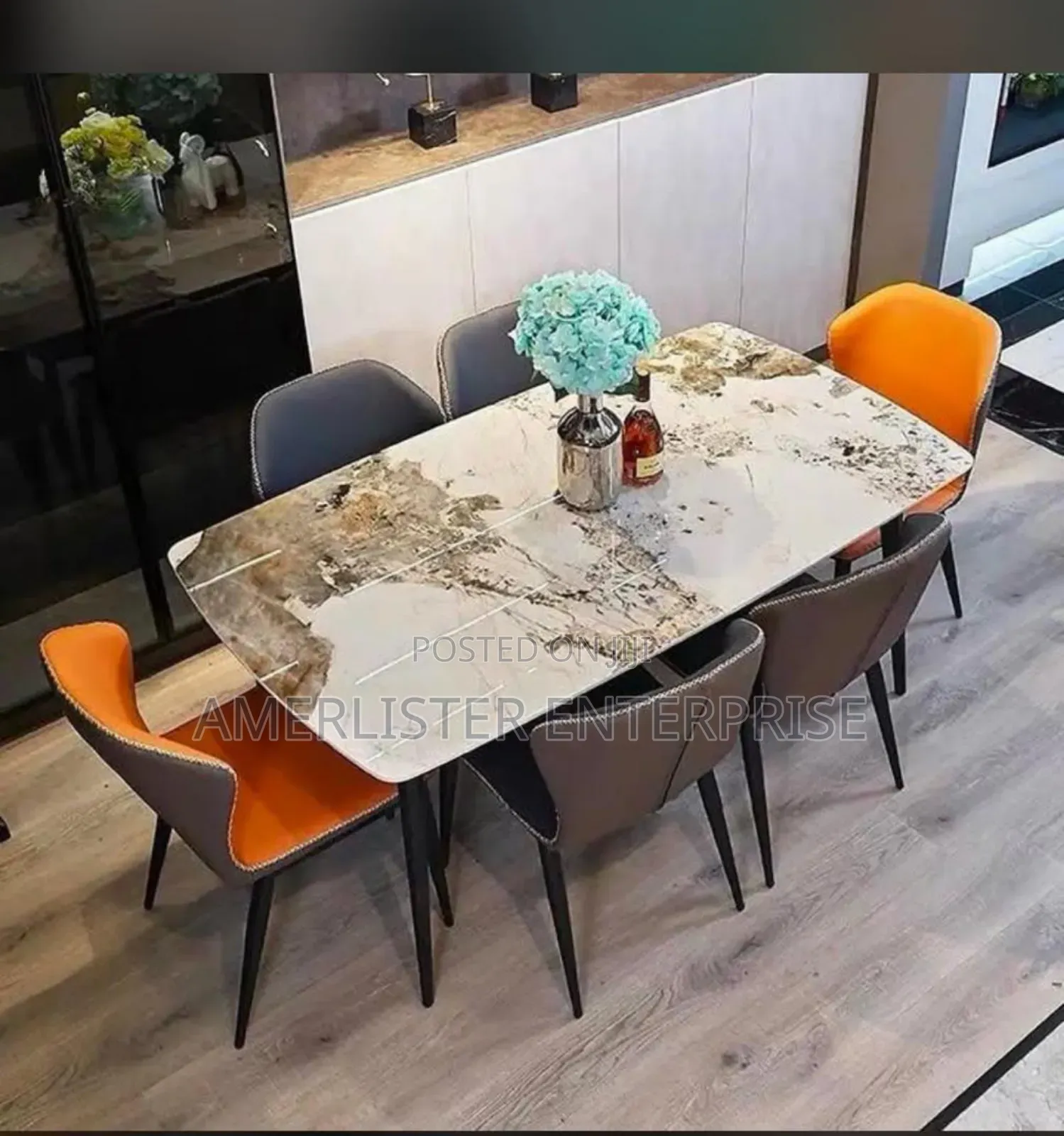 Dynamic Marble Top Dining Set