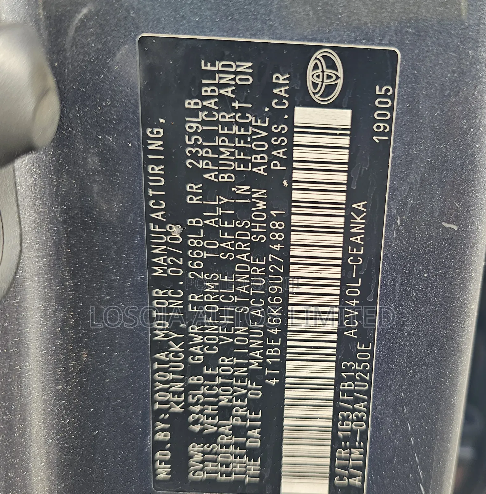 Toyota Camry LE 4dr Sedan (2.4L 4cyl 5A) 2009 Gray