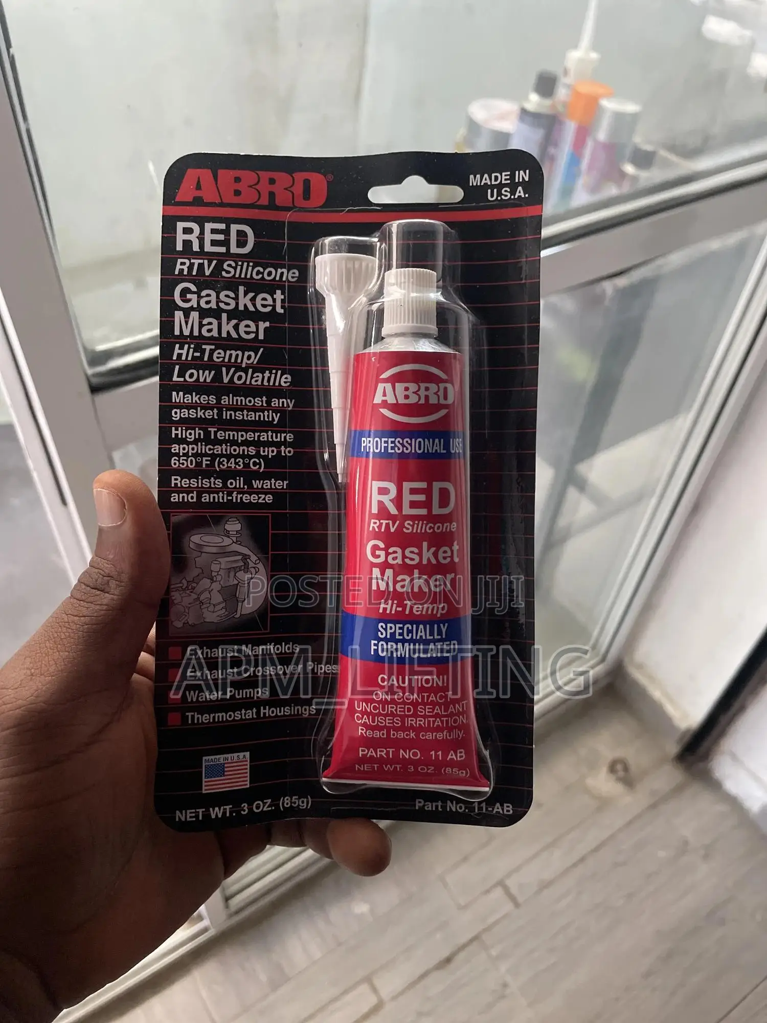 Abro Red RTV Silicone Gasket Maker.