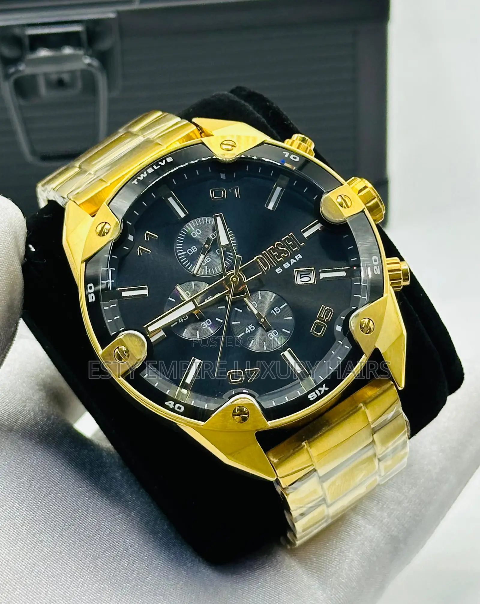 High Quality Diesel Men's Spiked Chronograph Watch