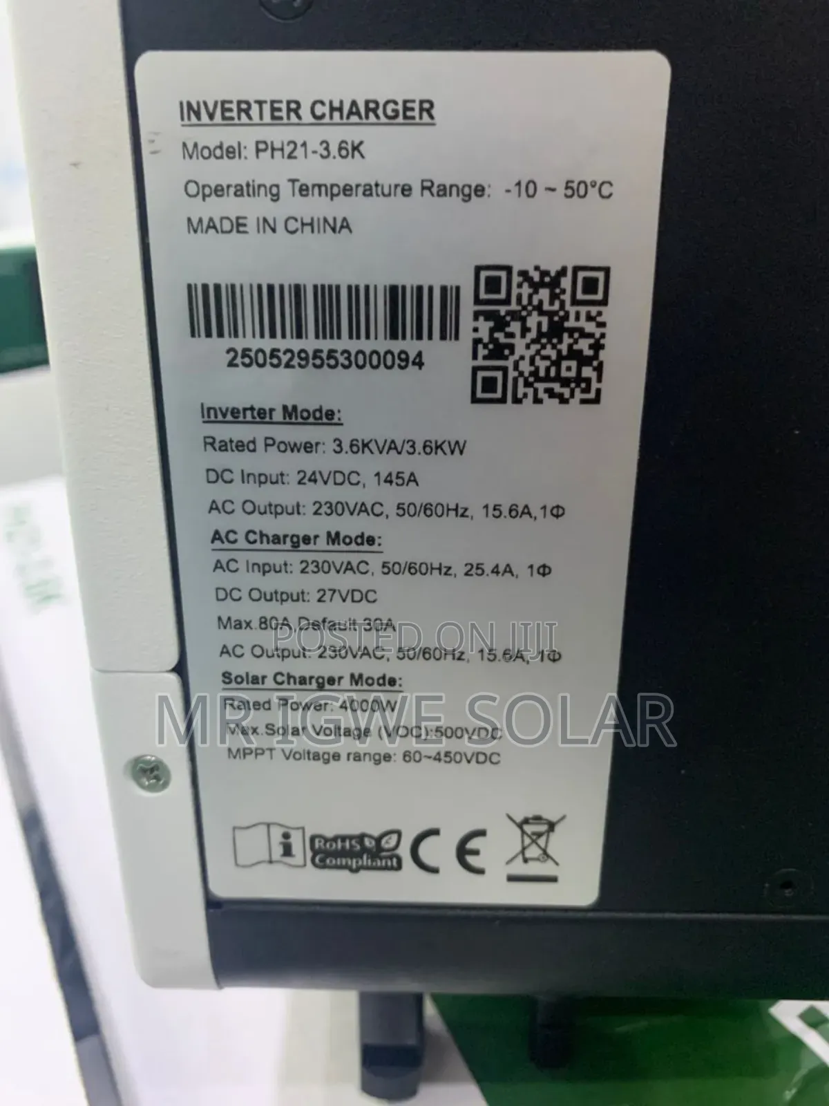 3.6kw Off Grid Inverter Cola