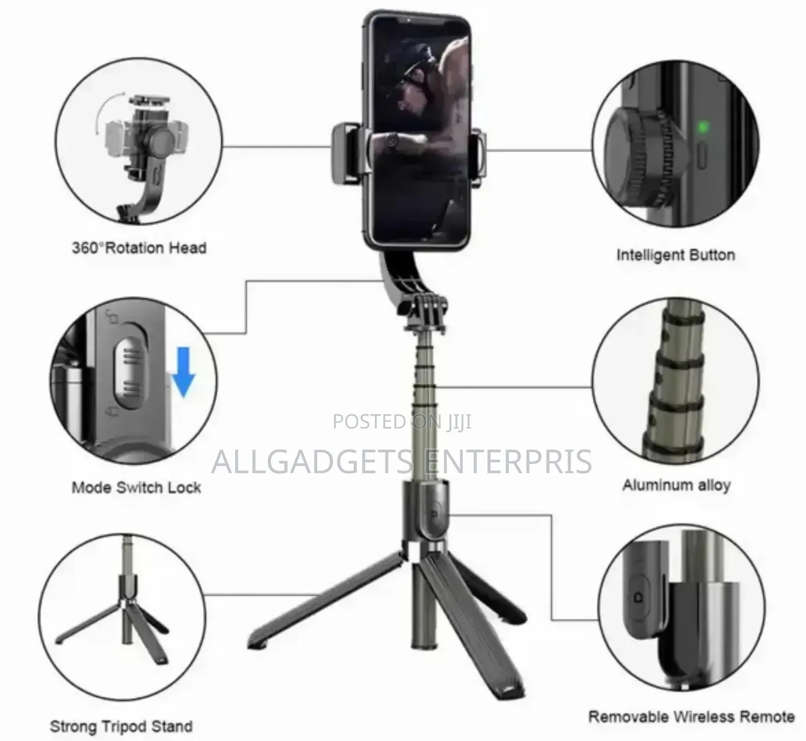 Gimbal L08 Selfie Stick Tripod