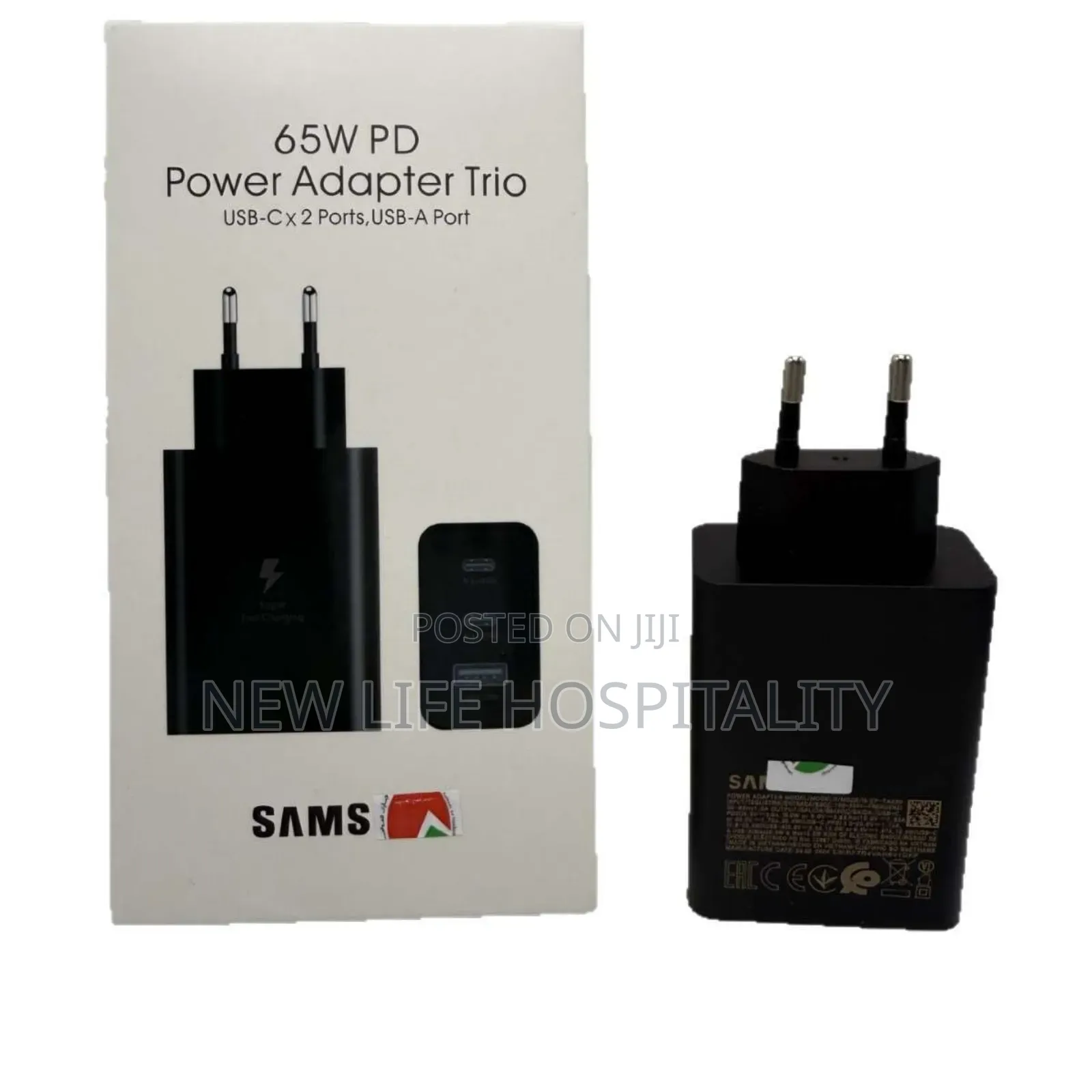 65w Original Samsung Charger 3 Port Super Fast Charging 2.0