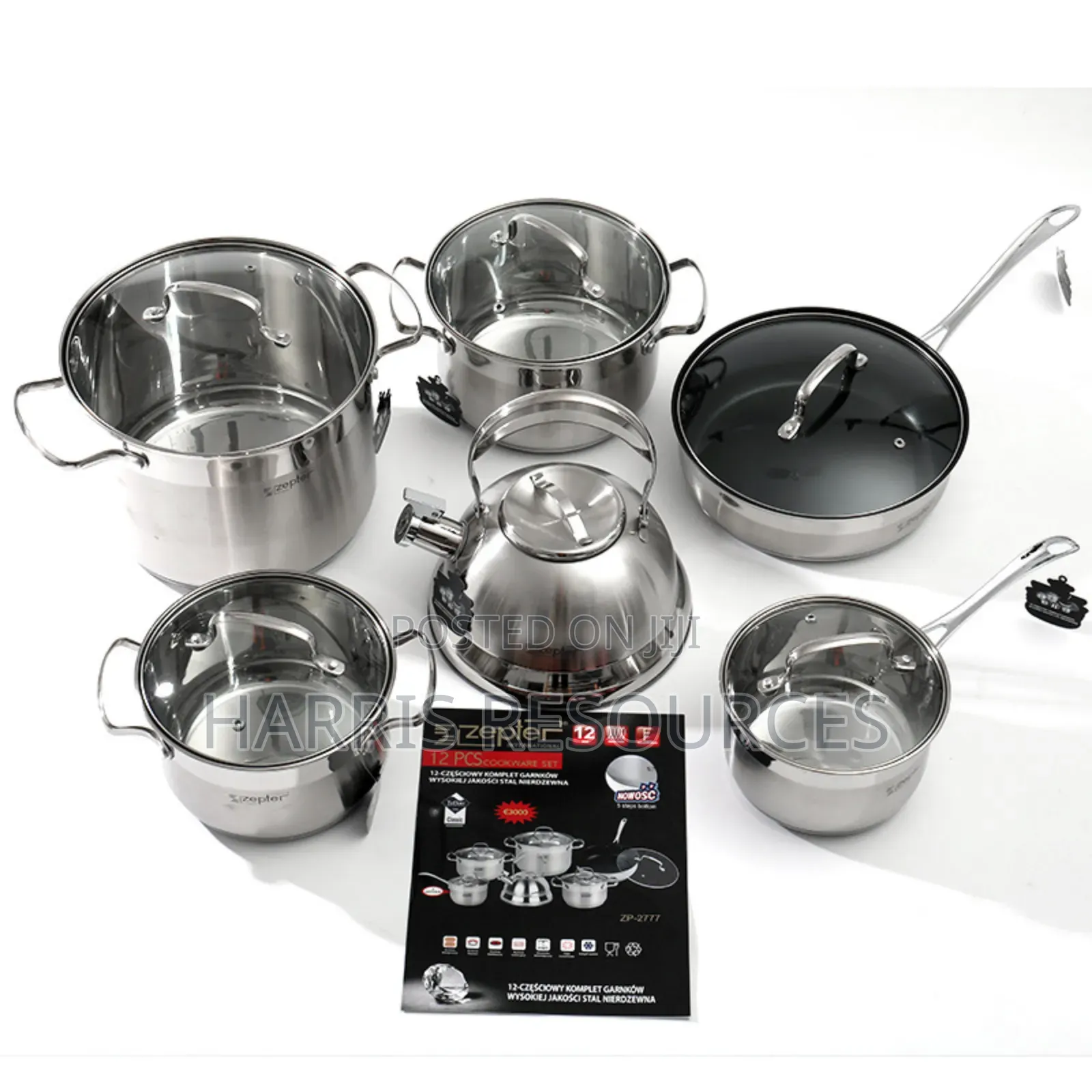 Stainless Pots Sauce Pans and Stainless Steel Kettle-6 In1