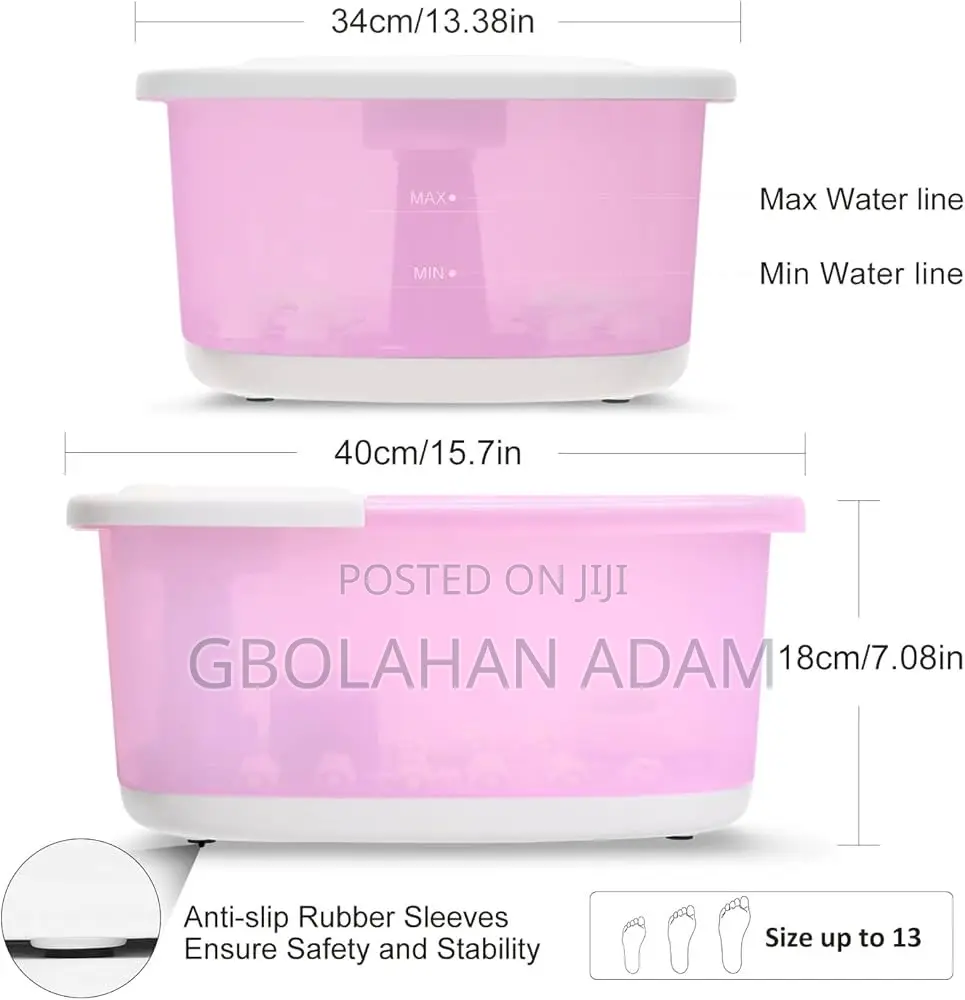 Ocean Wave "Foot Spa Bath Massager With Heat Bubbles Vibration"