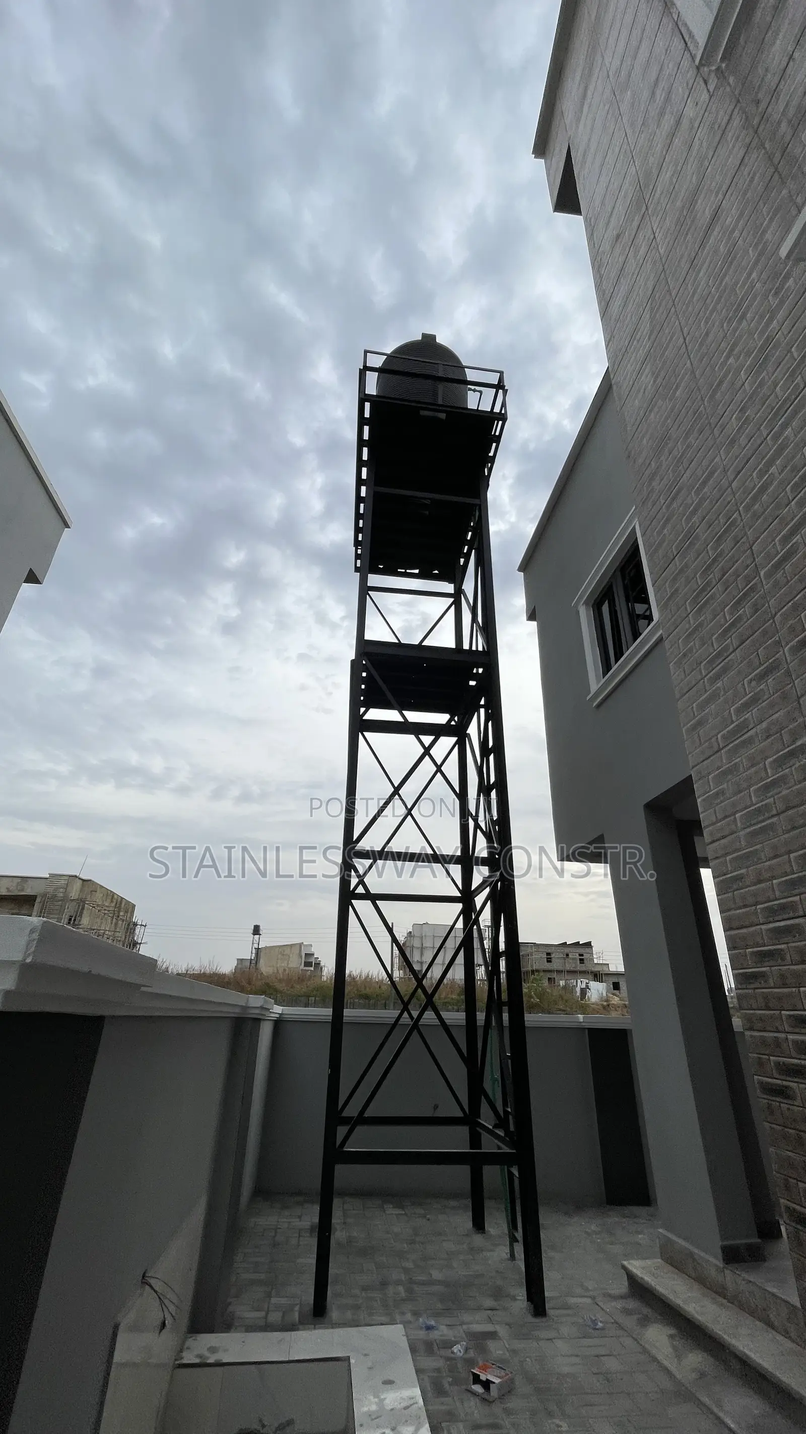 Overhead Tank Black Colored Stand