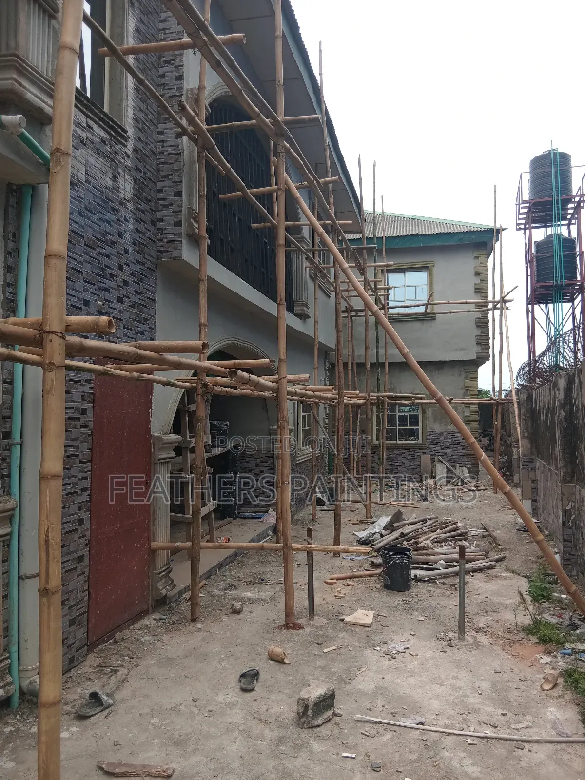 Exterior Wall Screeding and Painting in Lagos