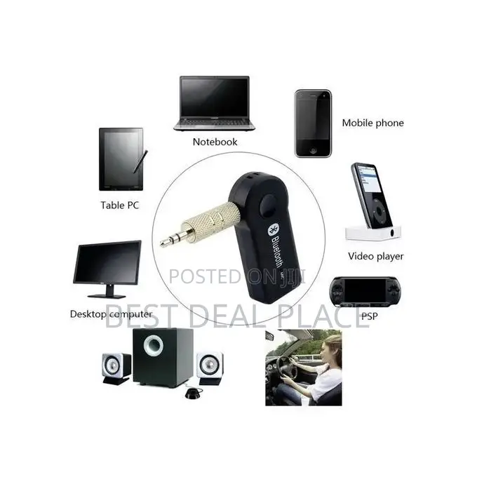 Wireless Bluetooth 3.5mm Aux Car Audio Receiver Adapter Mic