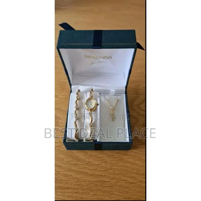 Sekonda Ladies Gold Watch Gift Set (3-in-1)