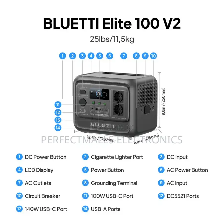 Bluetti Elite 100 V2 Portable Power Station 1800w 1024wh