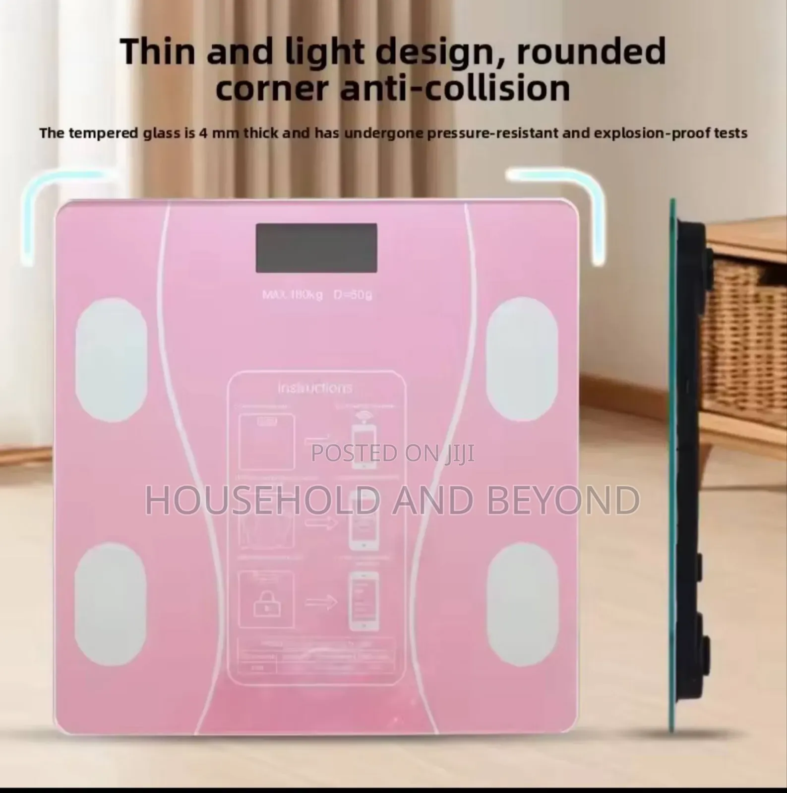 Rechargeable Digital Body Scale Smart Bluetooth Scale With Fitness App