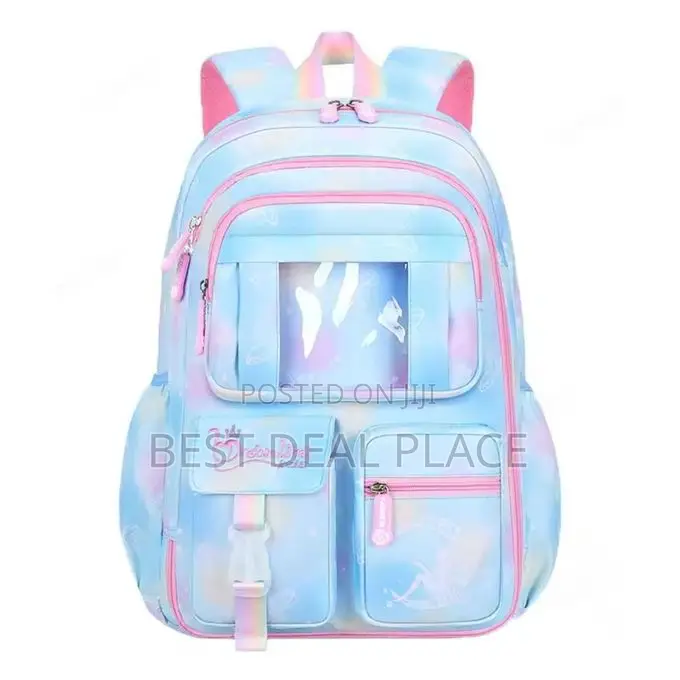 High Quality Gradient Children's Backpack for Girls Teens Kids