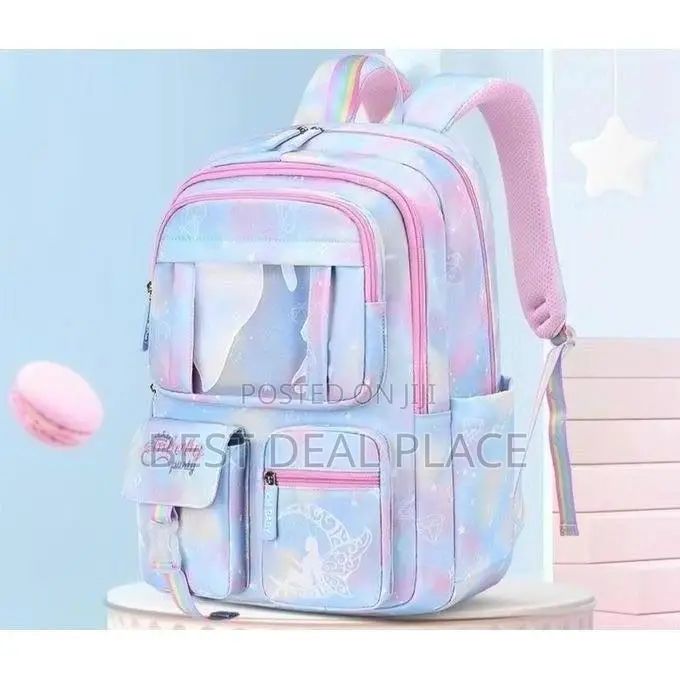 High Quality Gradient Children's Backpack for Girls Teens Kids
