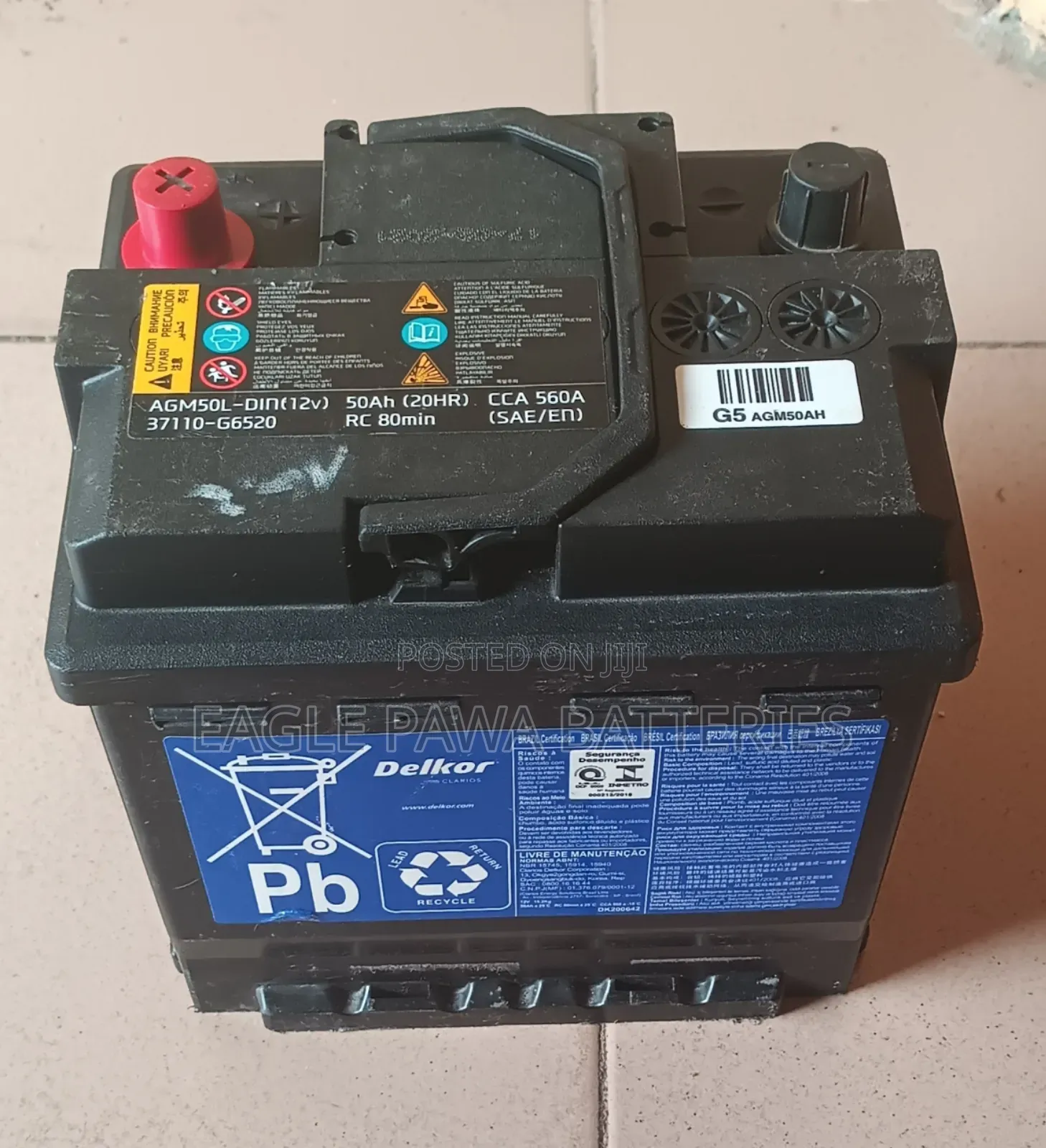 50ah Delkor Agm Battery