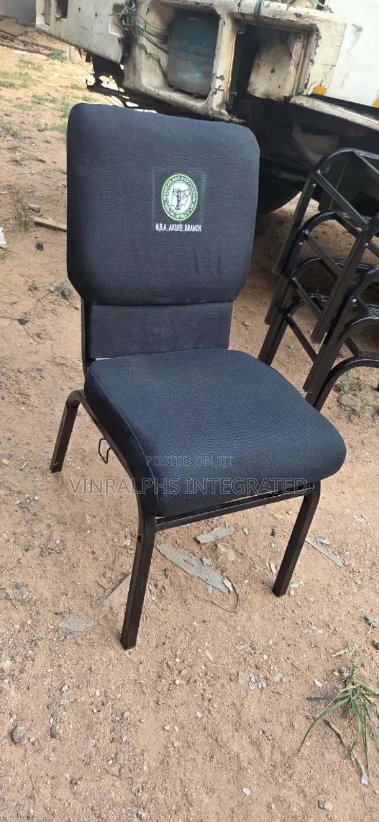 Black Church Chair With Logo Imprinted