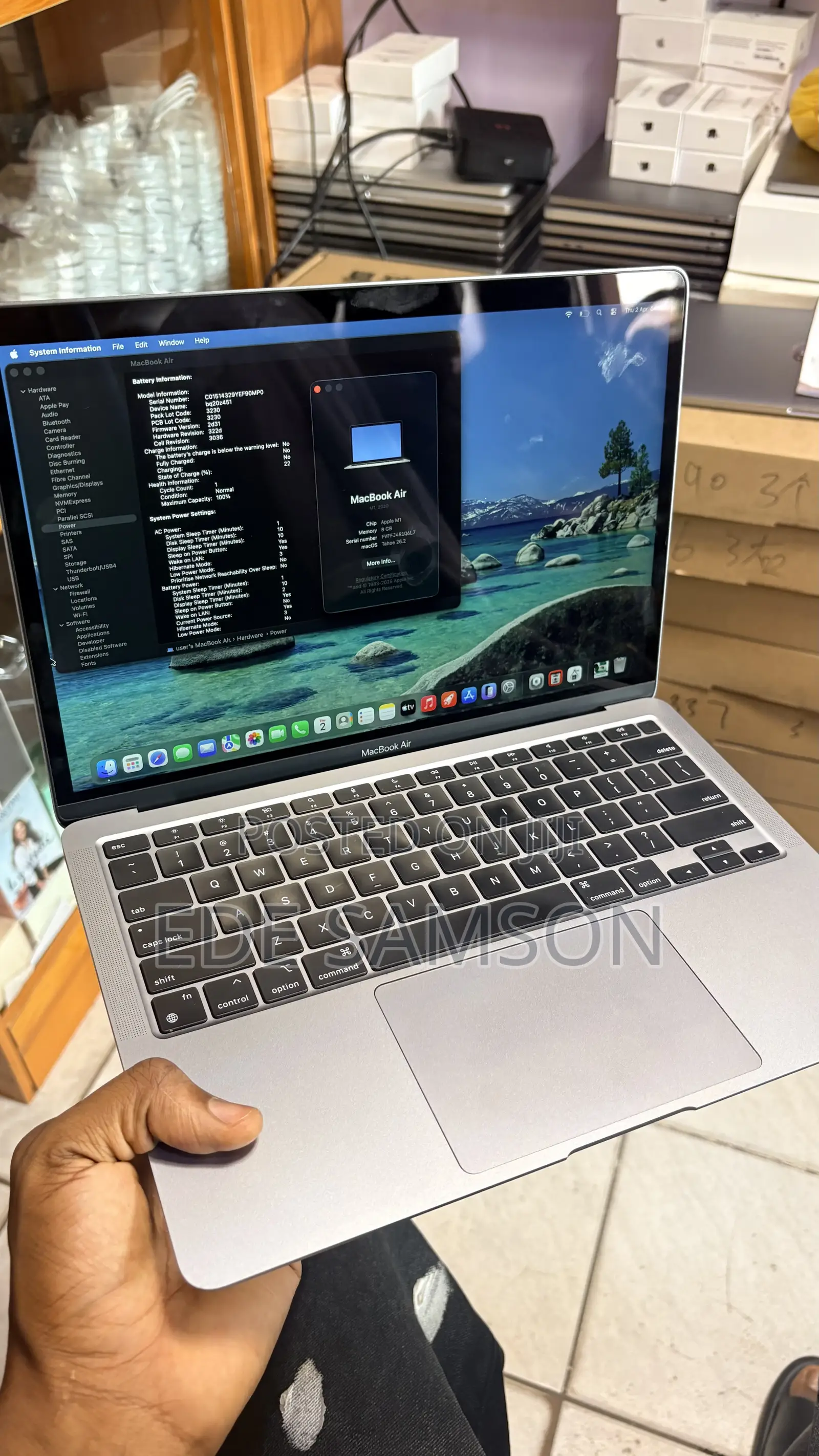 Laptop Apple MacBook Air 2020 M1 8GB Apple M1 SSD 256GB