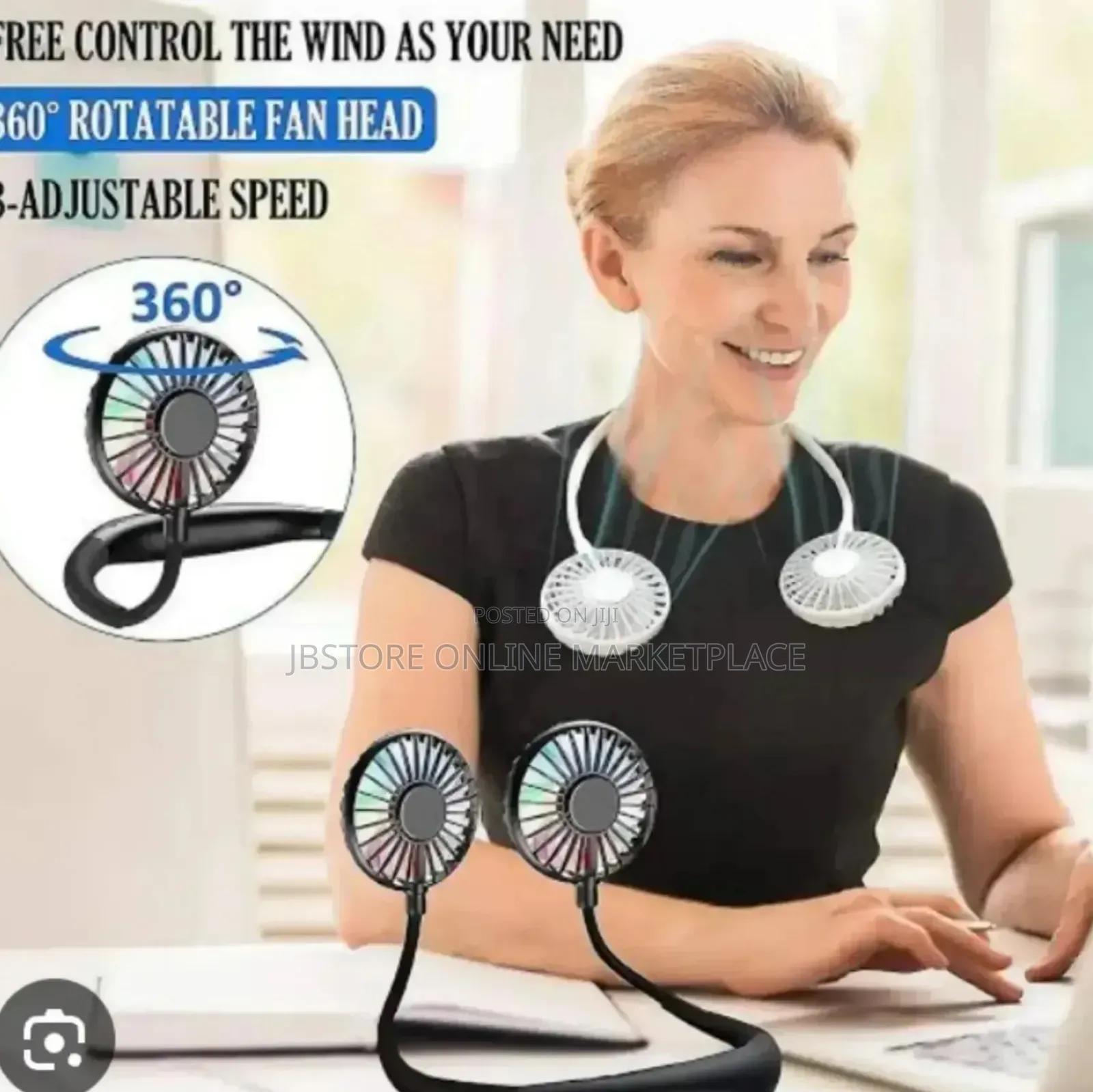 Rechargeable 360-degree Neck Rotation And Adjustable Speeds