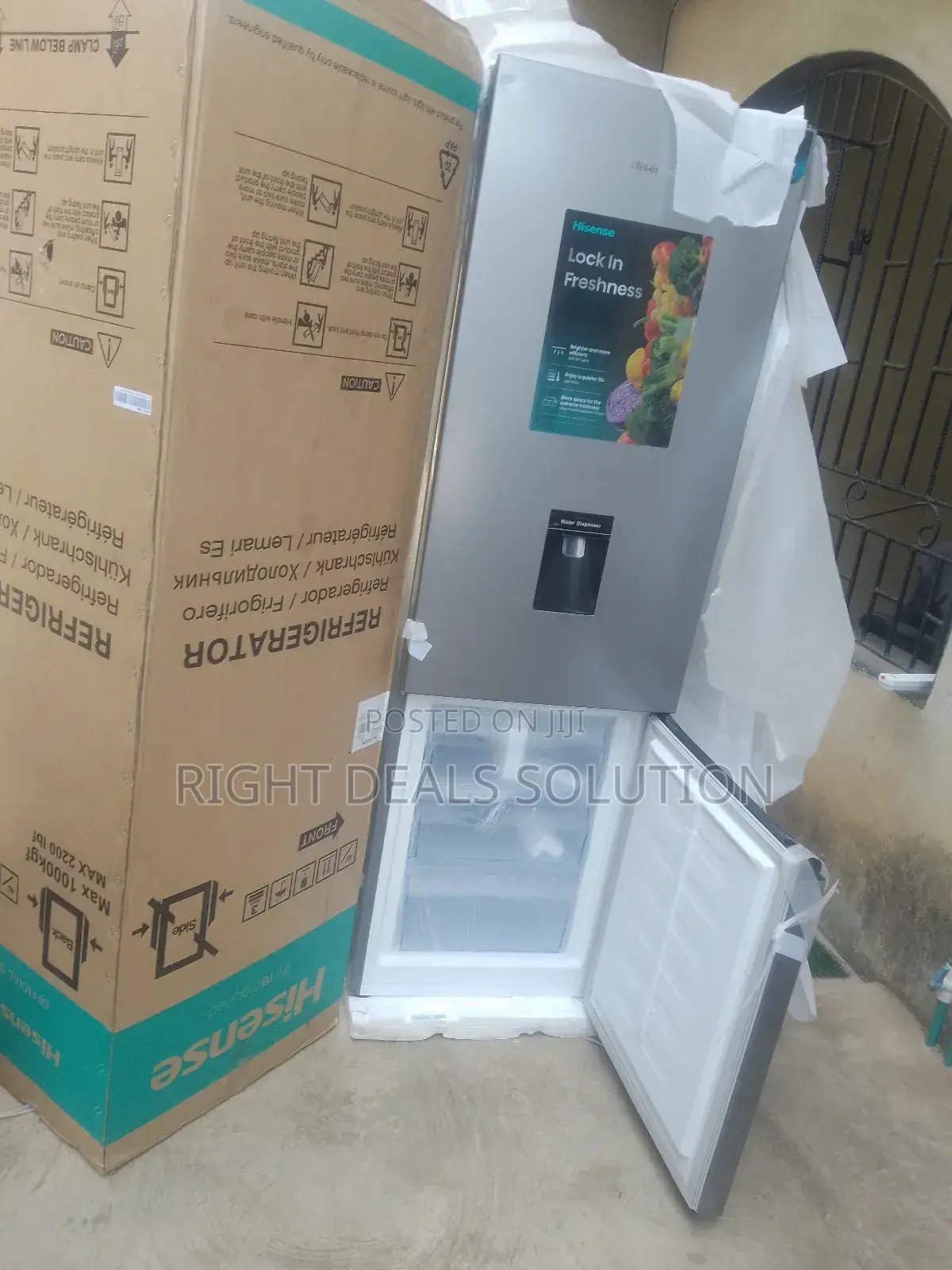 264l Double Door Refrigerator With Bottom Freezer Dispenser