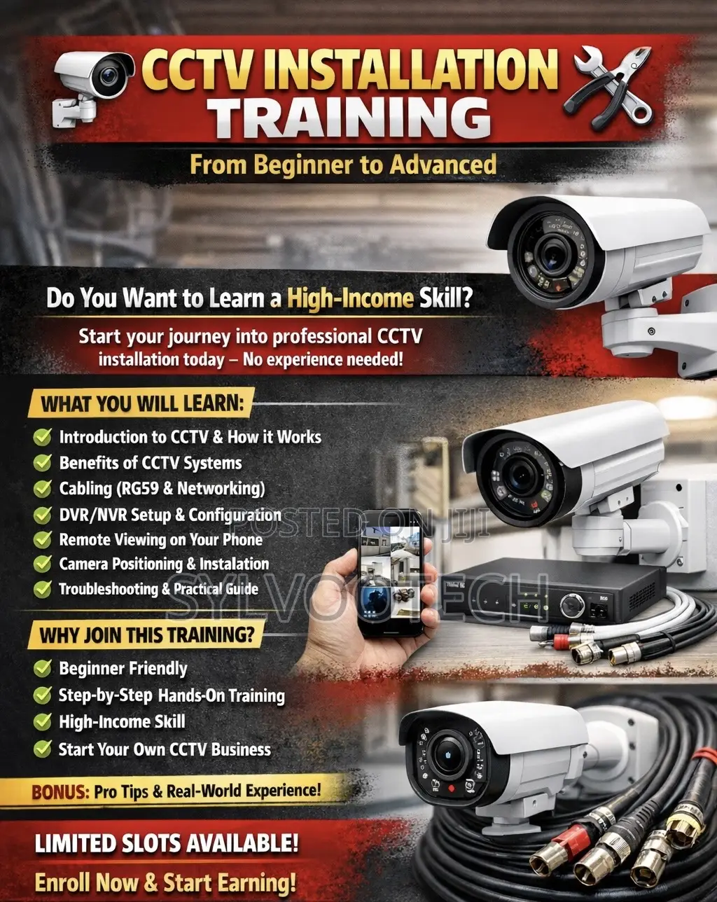 Learn How to Install CCTV From Beginner to Advance for Just #10,000