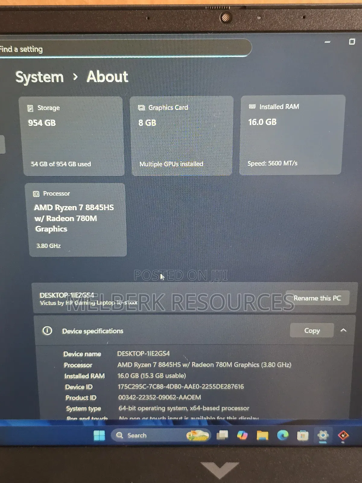 Laptop HP Victus 16 16GB AMD Ryzen 7 SSD 1T