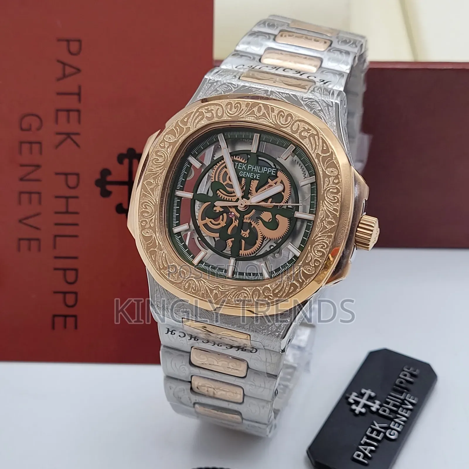 Luxury Patek Philippe Skeleton Dail Wristwatch